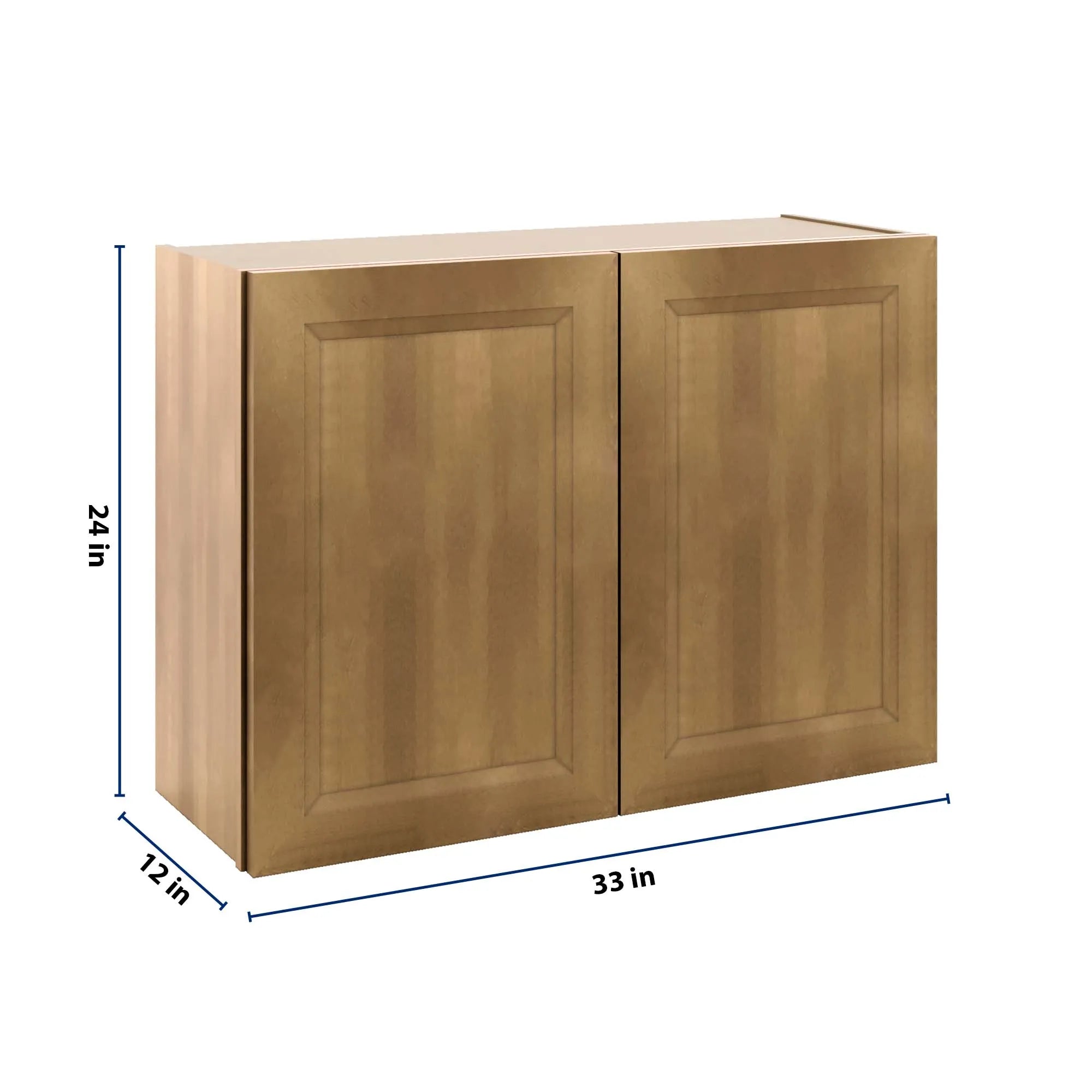 J&K Butterscotch B8 Double Door Wall Cabinet - 33" W x 24" H