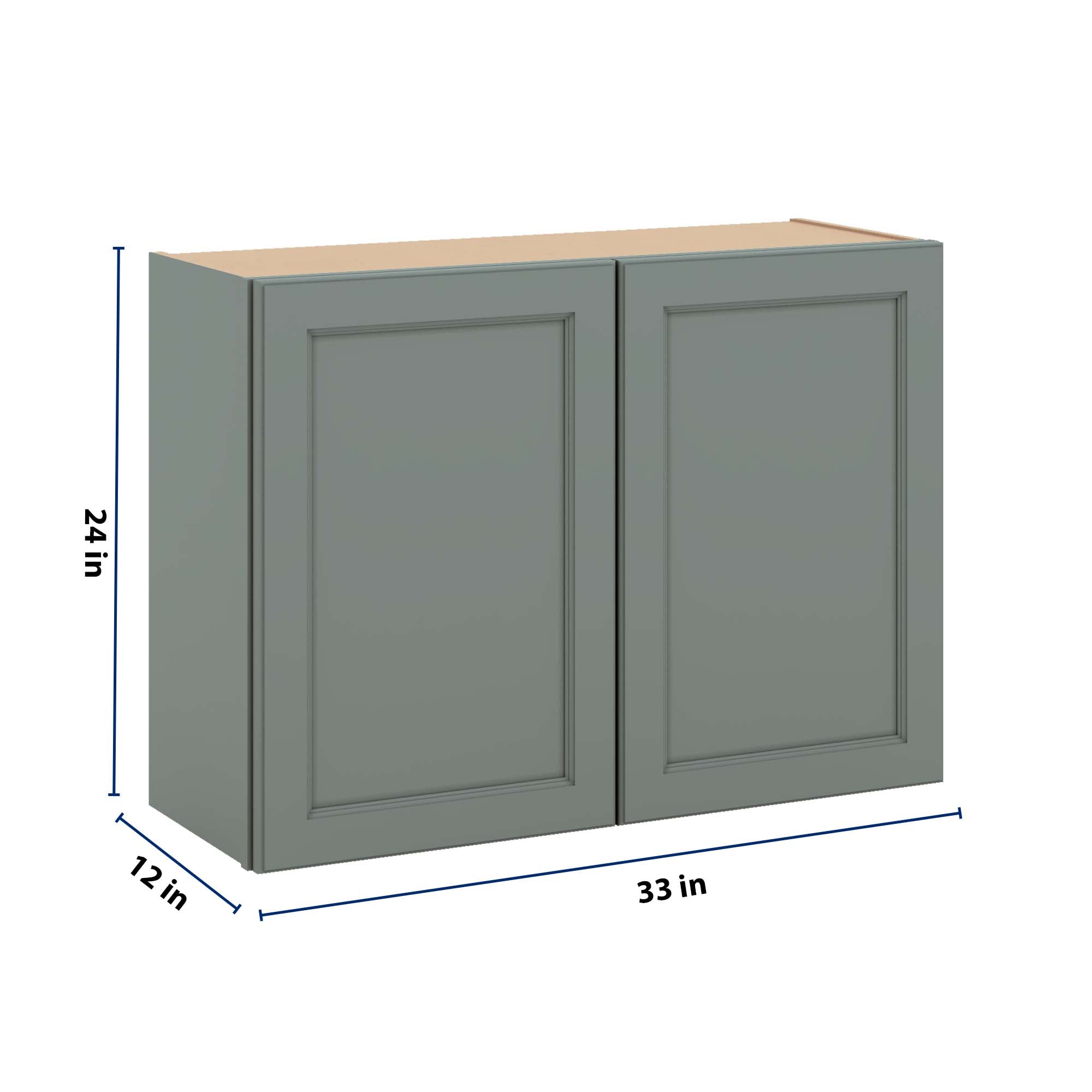 J&K Sage E3 Double Door Wall Cabinet - 33" W x 24" H