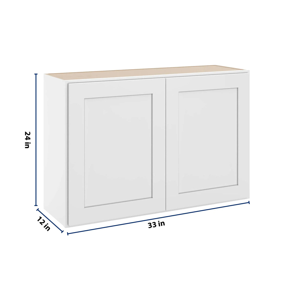 cnc luxor white 33 w x 24 h double door wall cabinet