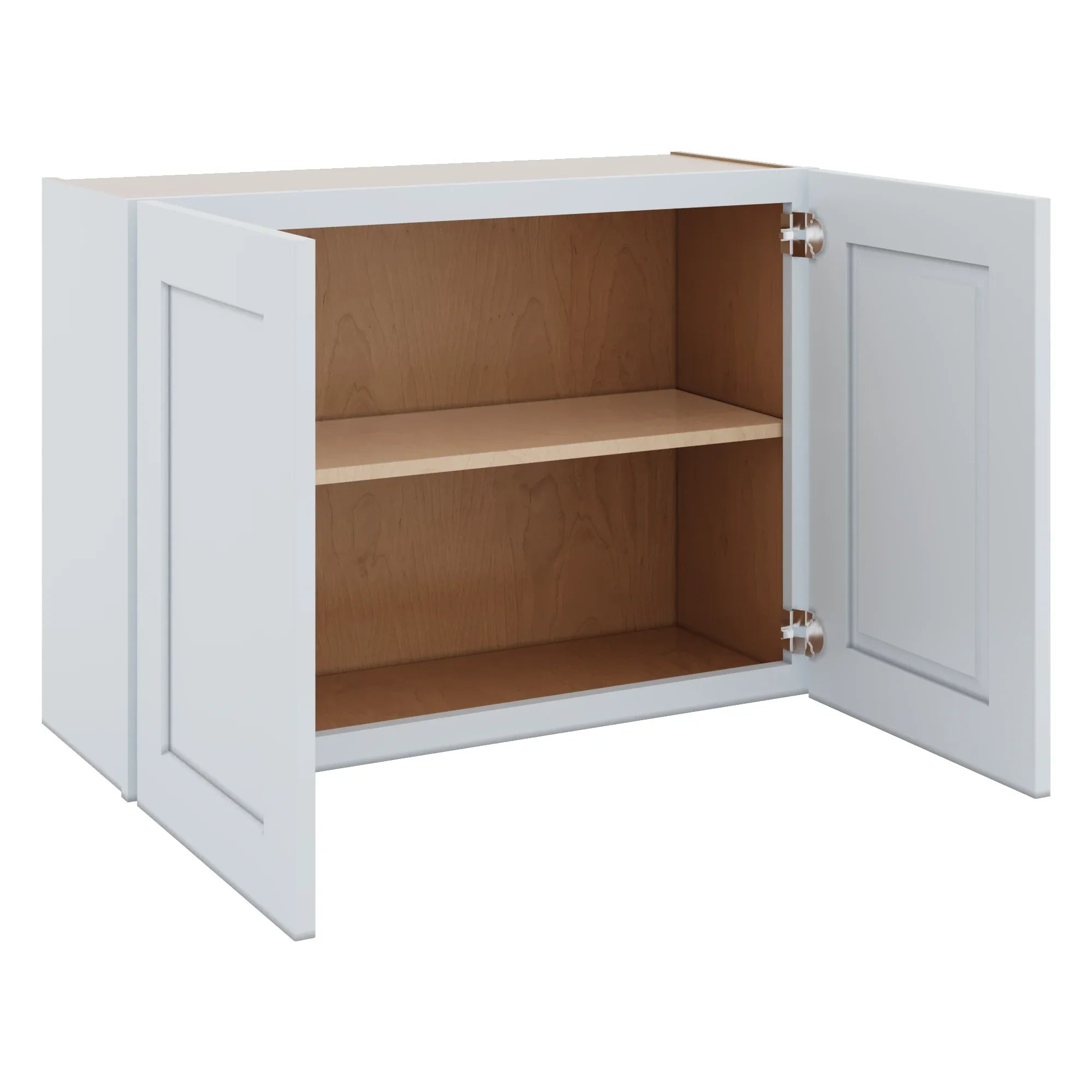 J&K White Shaker S8 Double Door Wall Cabinet   33" W x 24" H
