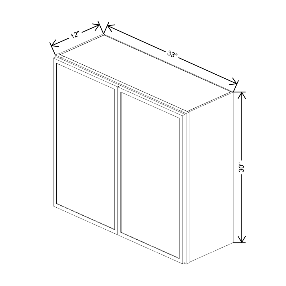 Cubitac Imperial Madison Dusk 33"W X 30"H Wall Cabinet