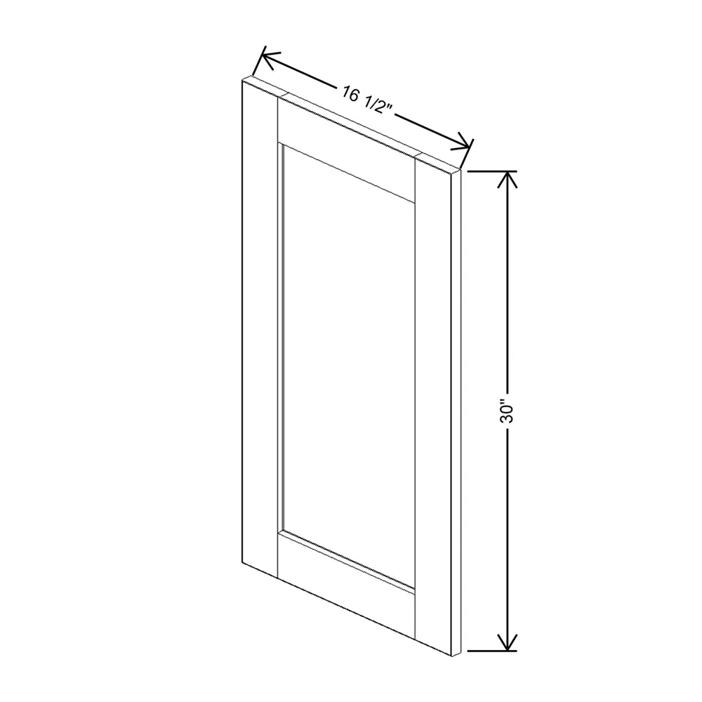 J&K Creme Glazed A7 Dummy Door Panel 16 1/2" W x 30" H