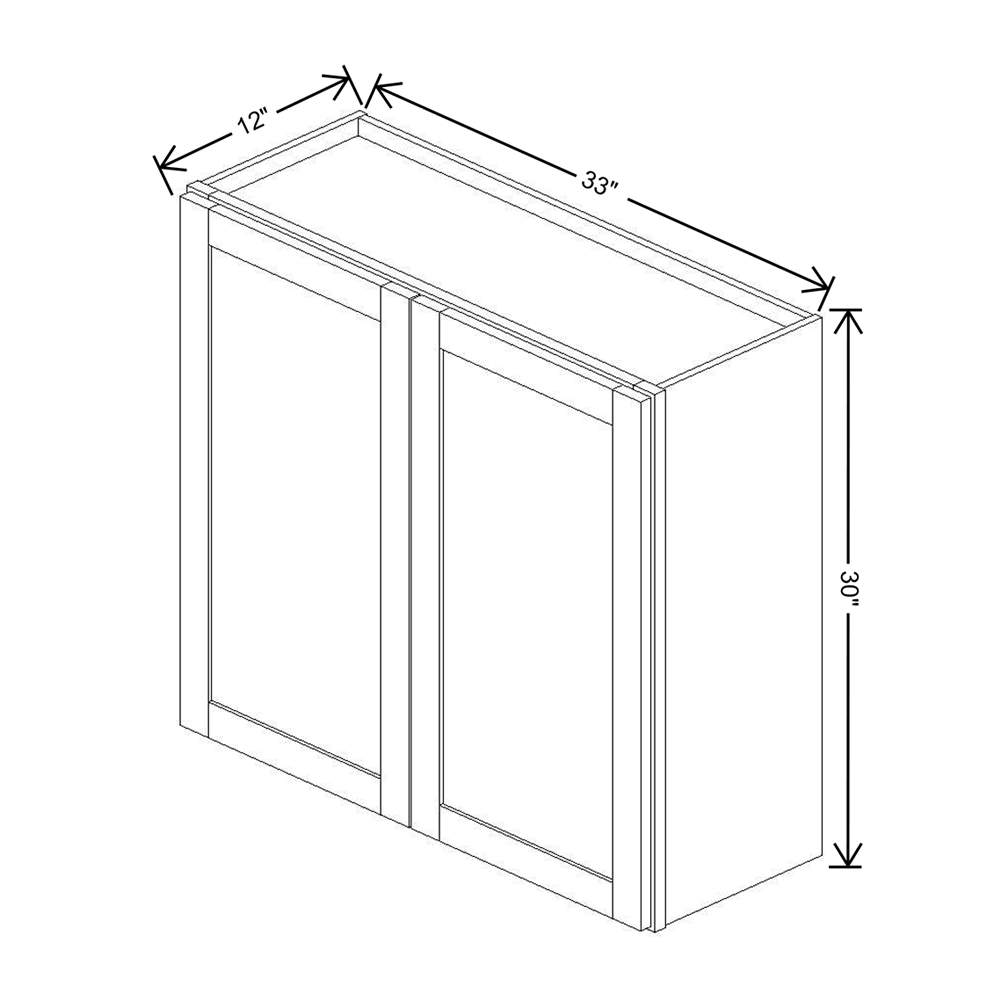 Wolf Classic Grove Terrain Stain 33"W X 30"H Wall Cabinet