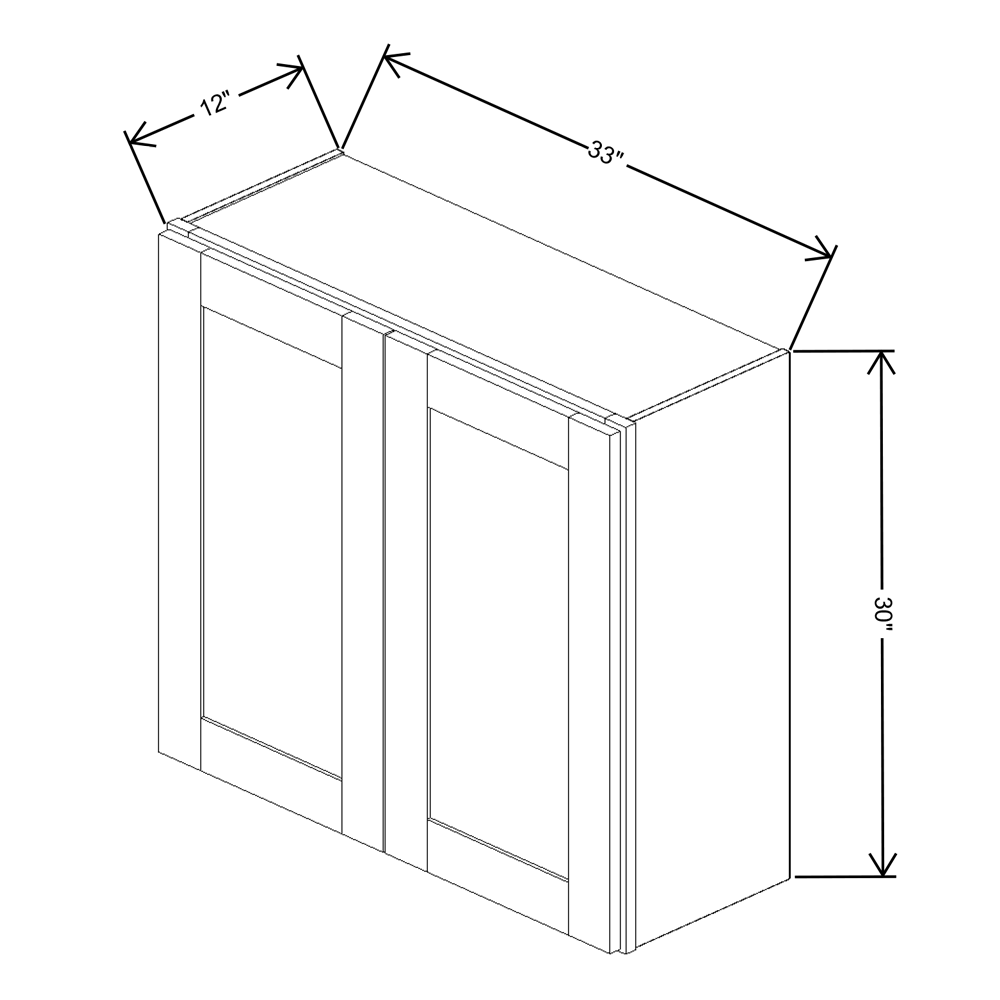 Fabuwood Allure Fusion Kona Wall 33"W x 30"H Shaker Cabinet