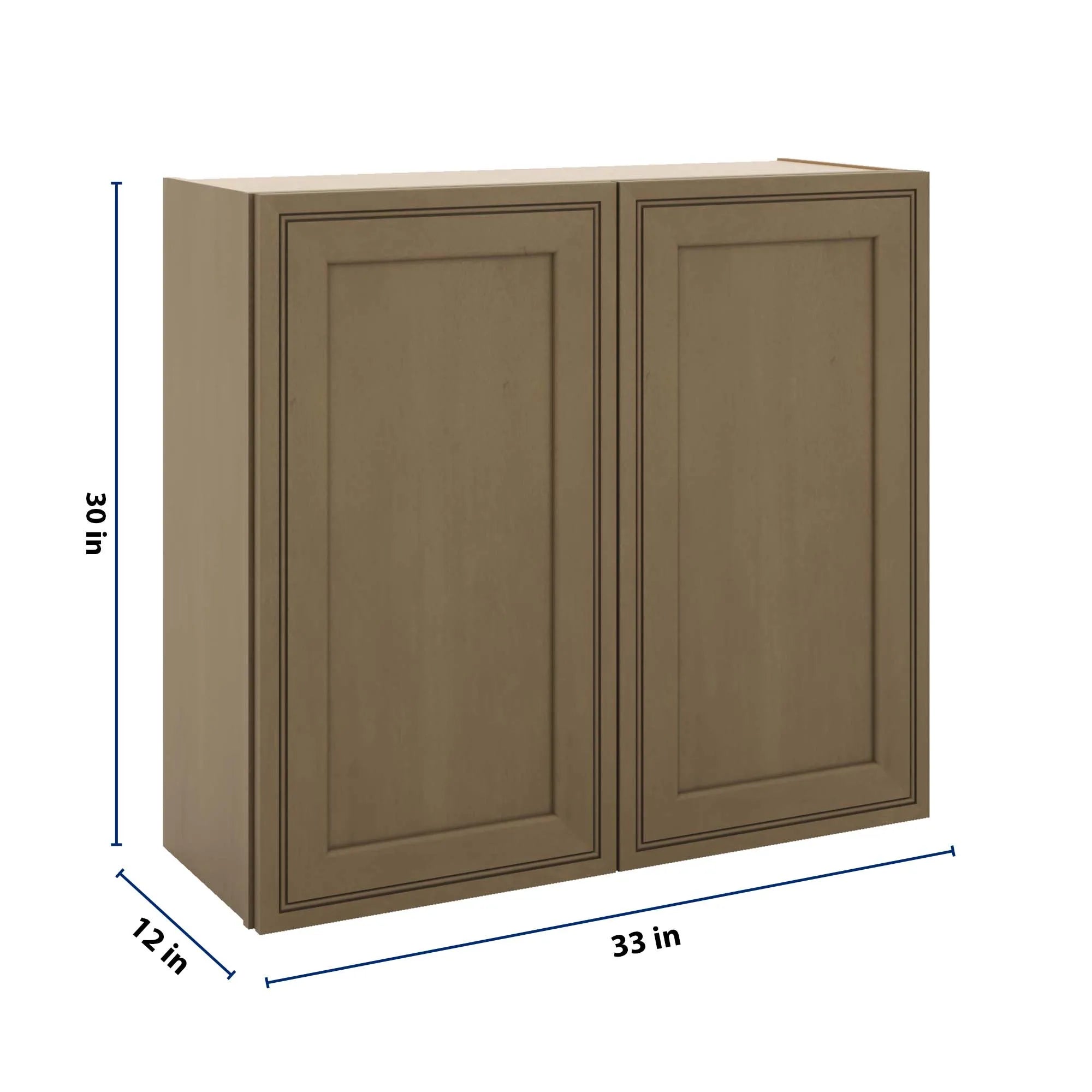 J&K Hazel H8 Double Door Wall Cabinet - 33" W x 30" H