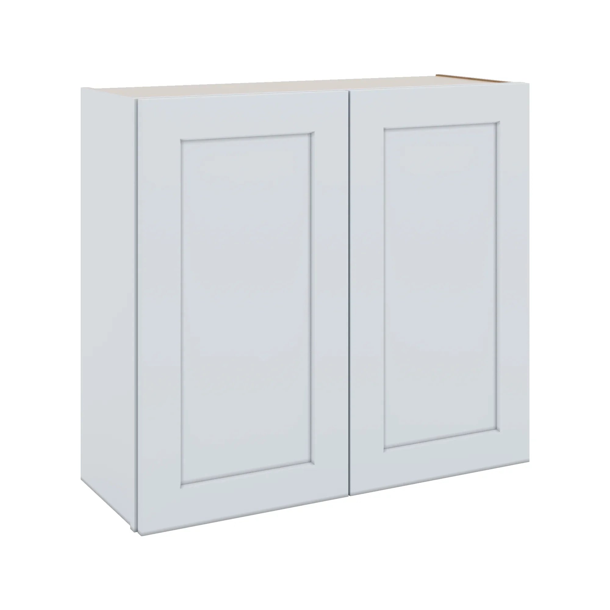 J&K White Shaker S8 Double Door Wall Cabinet - 33" W x 30" H
