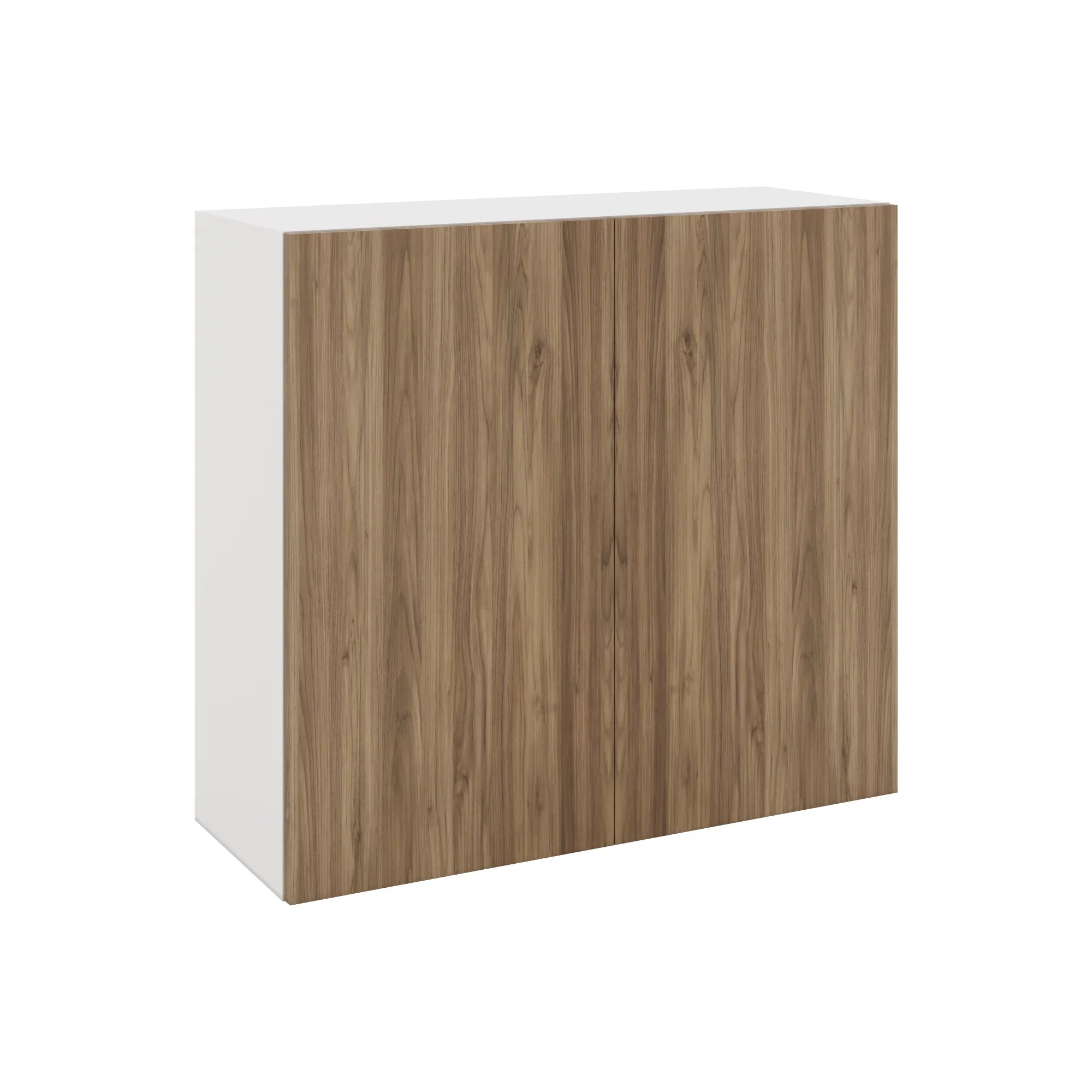 Modernform Cabinet Walnut 33" W X 30" H X 12" D Double Door Wall Cabinet