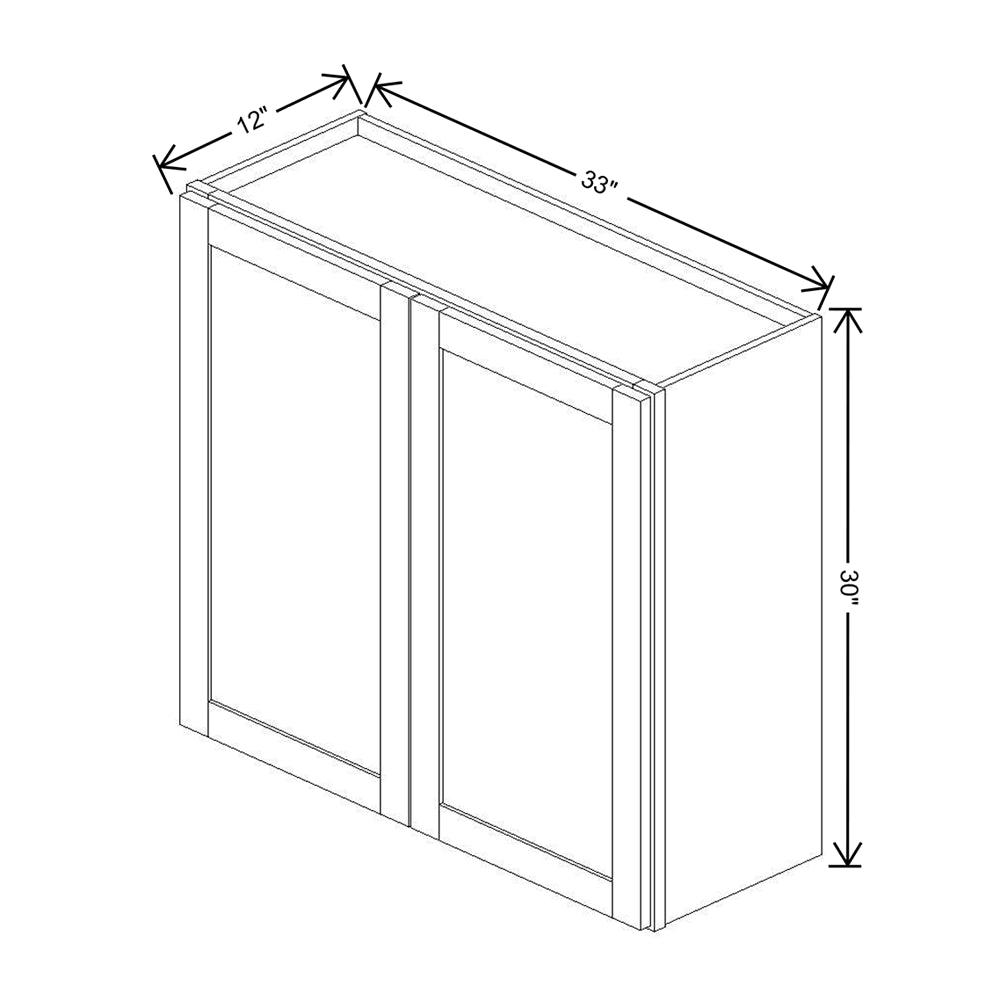 Wolf Classic Dartmouth White Paint 33"W X 30"H Wall Cabinet