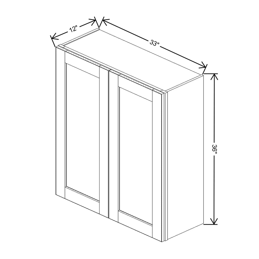 J&K Naval B7 Double Door Wall Cabinet - 33" W x 36" H