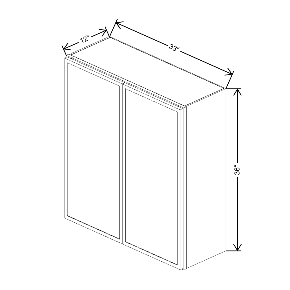 Cubitac Basic Ridgefield Latte 33"W X 36"H Wall Cabinet