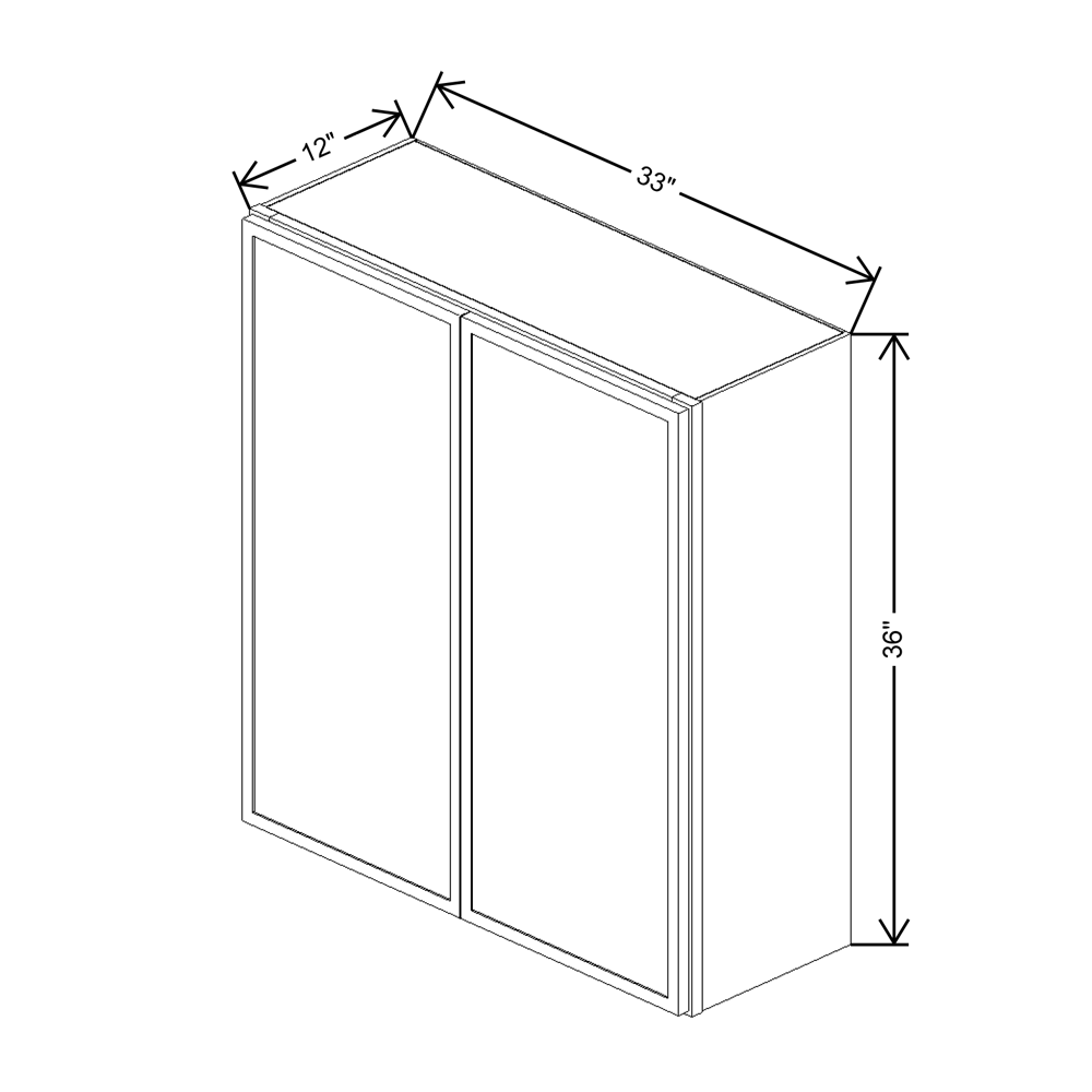 Cubitac Prestige Dover Latte 33" W X 36" H Wall Cabinet