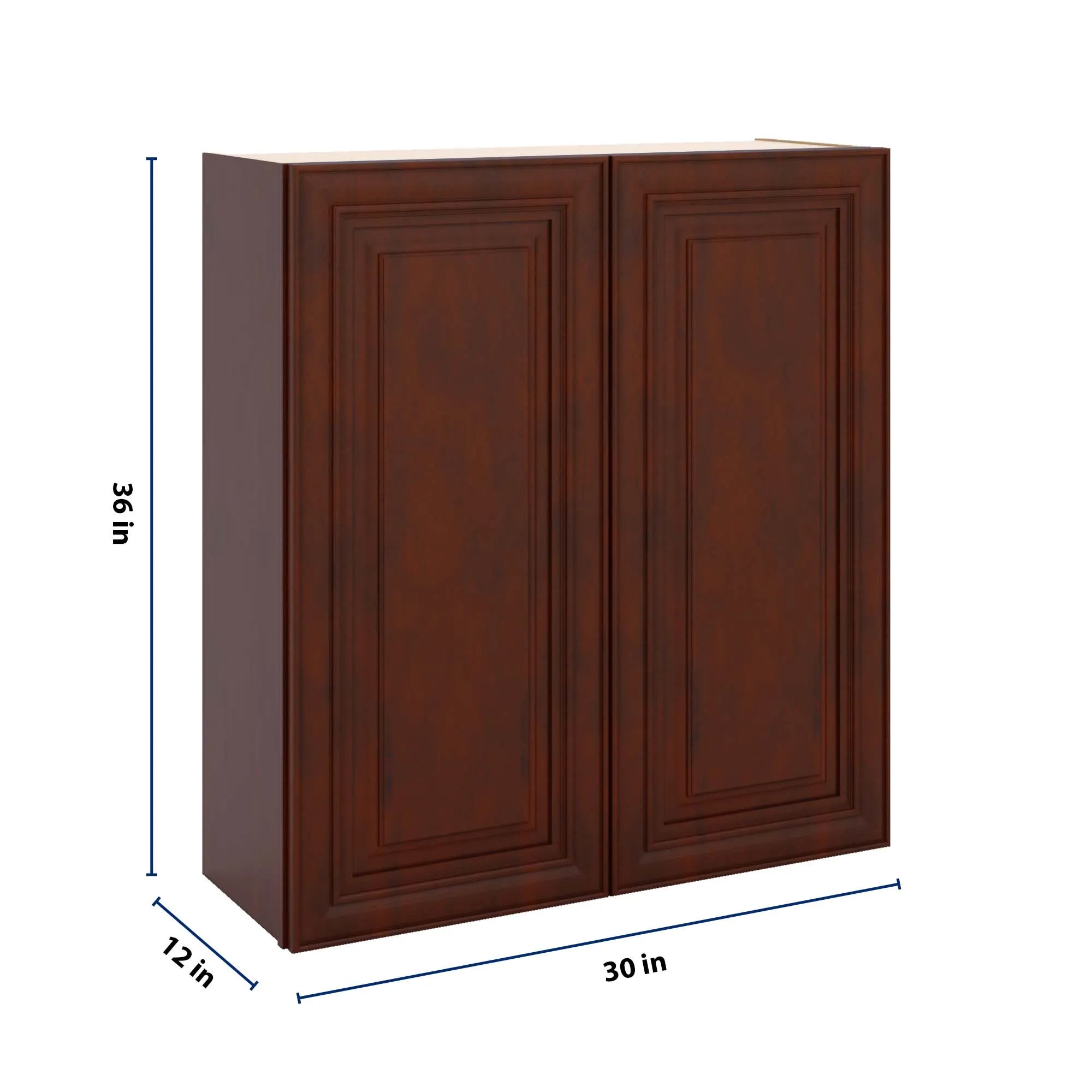 J&K Mahogany J5 Double Door Wall Cabinet - 33" W x 36" H