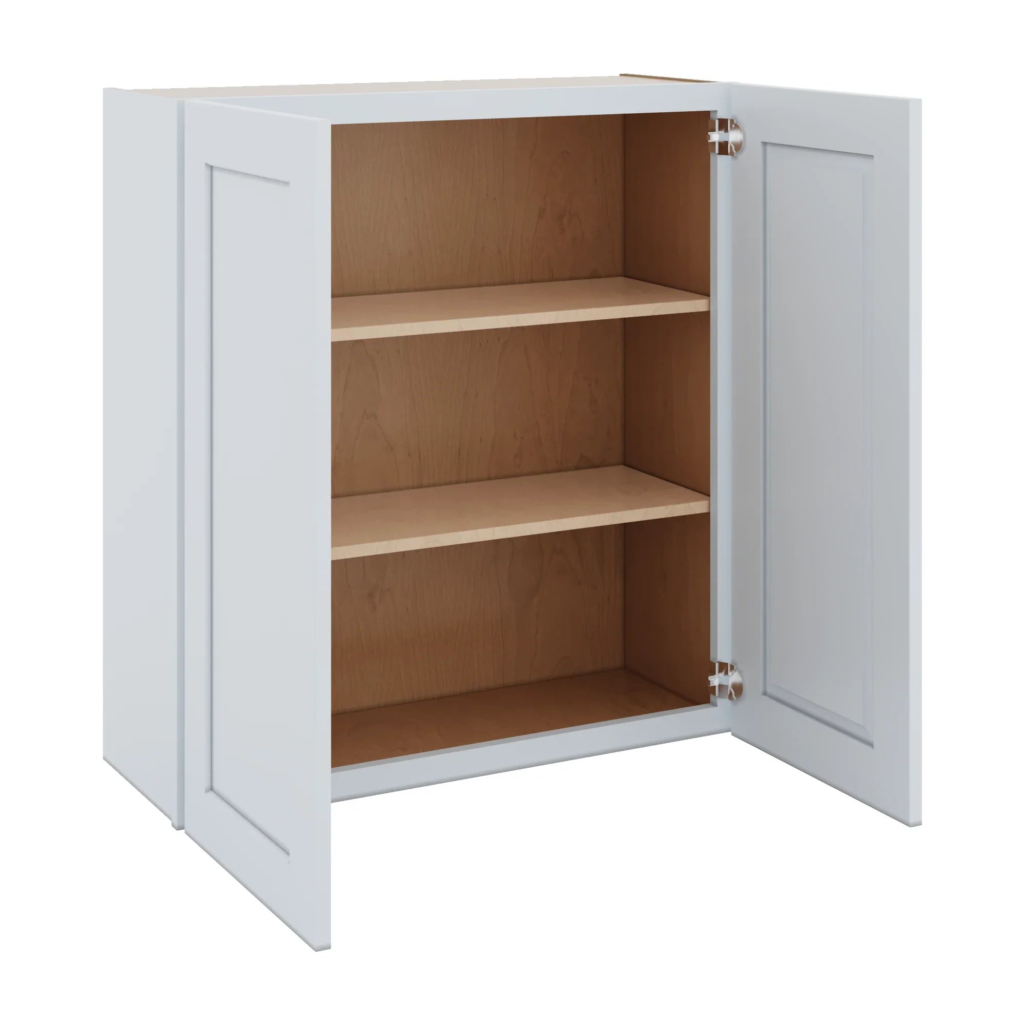 J&K White Shaker S8 Double Door Wall Cabinet   33" W x 36" H