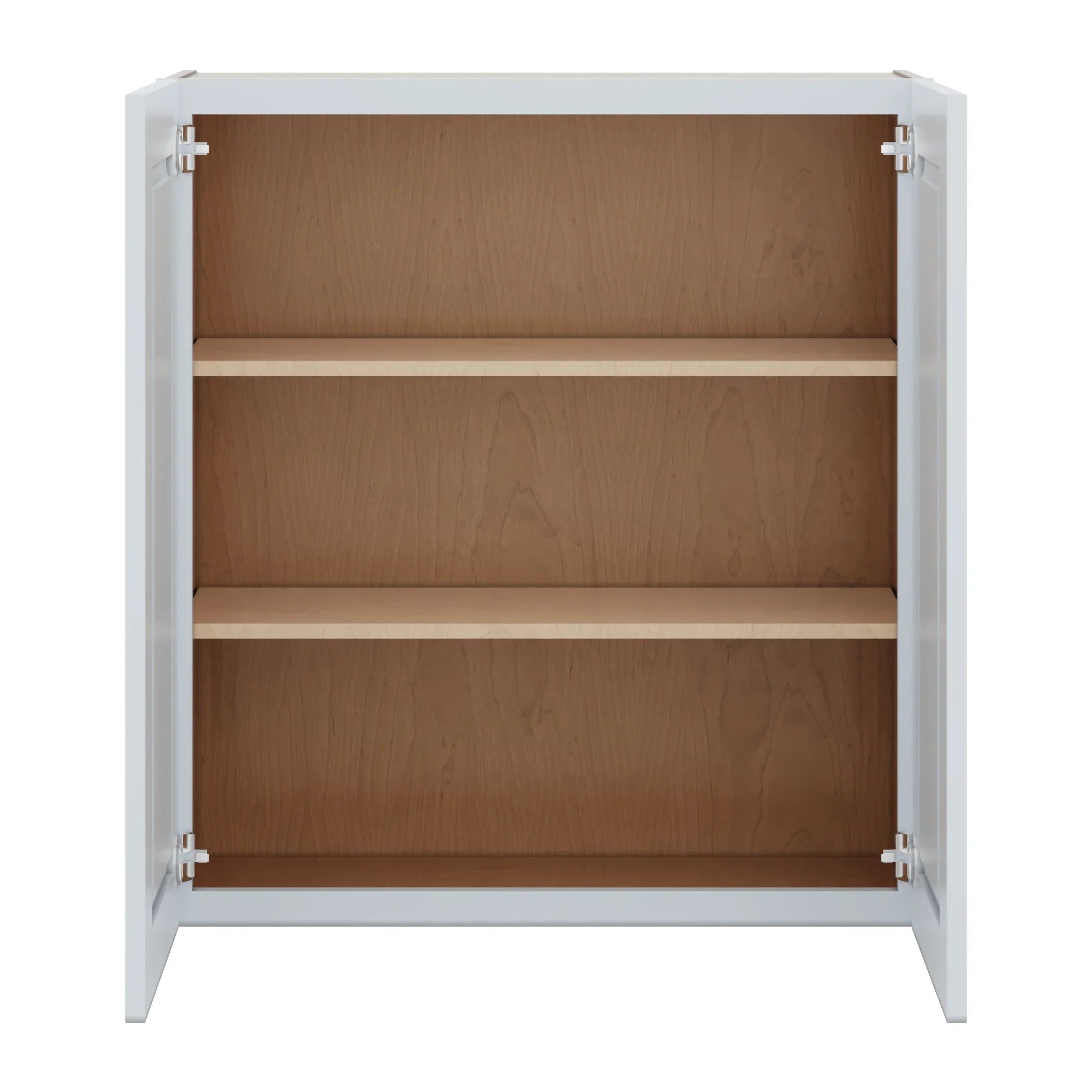 J&K White Shaker S8 Double Door Wall Cabinet   33" W x 36" H