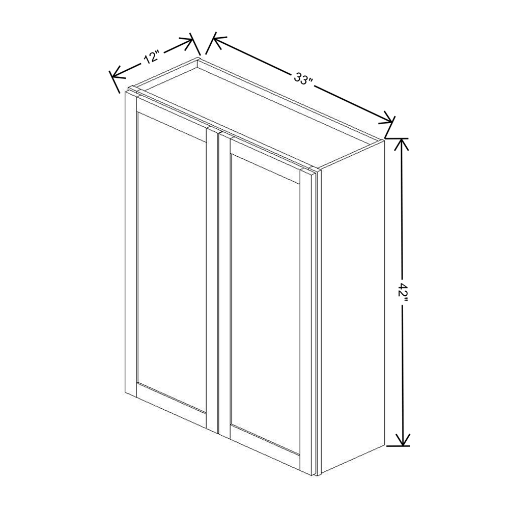 Wolf Classic Grove Terrain Stain 33"W X 42"H Wall Cabinet