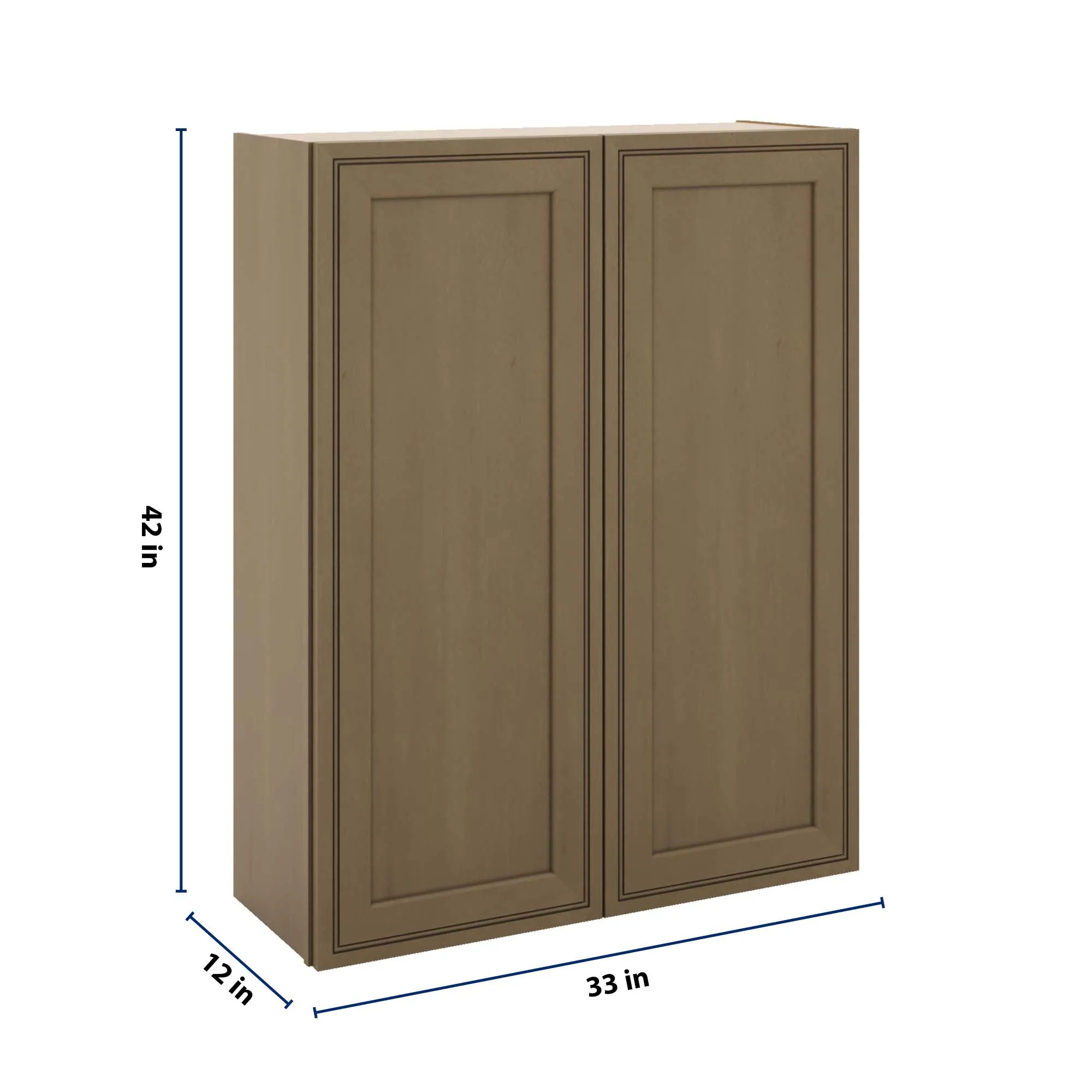 J&K Hazel H8 Double Door Wall Cabinet - 33" W x 42" H