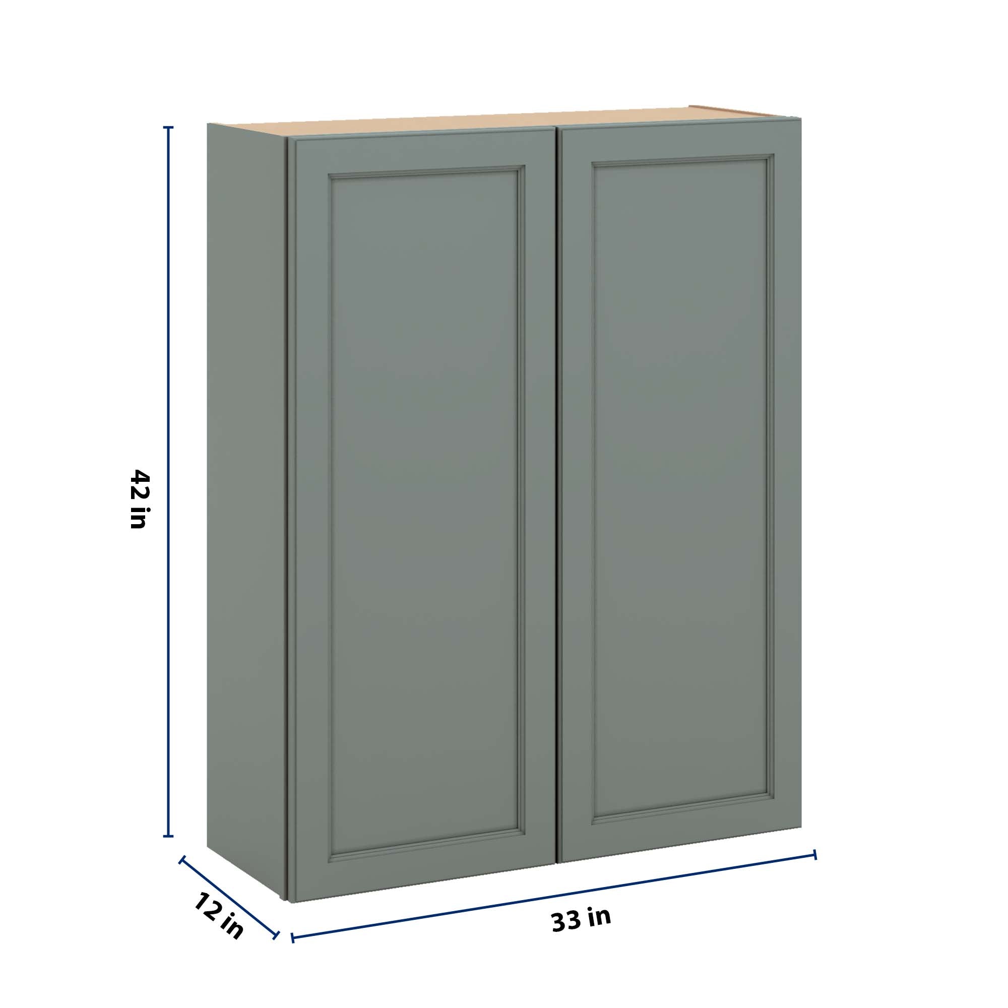 J&K Sage E3 Double Door Wall Cabinet - 33" W x 42" H
