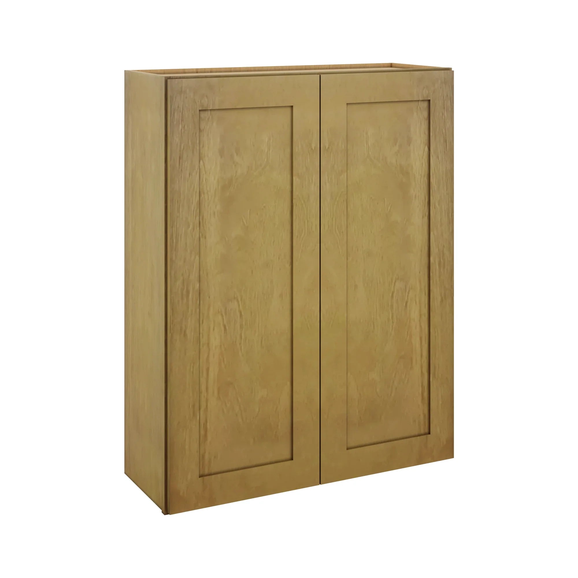Modernform Cabinet Natural Shaker 33" W X 42" H X 12" D Double Door Wall Cabinet