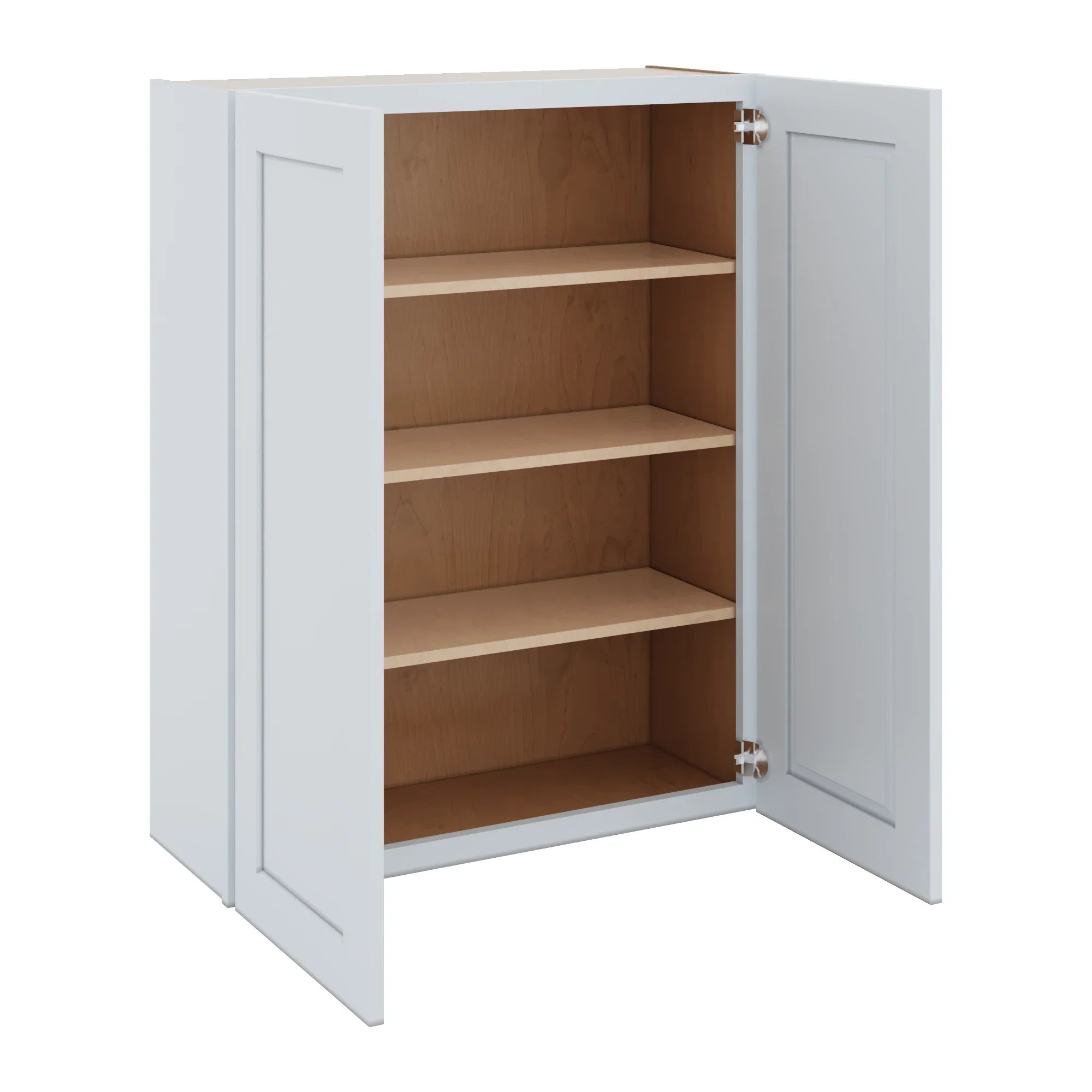 J&K White Shaker S8 Double Door Wall Cabinet   33" W x 42" H