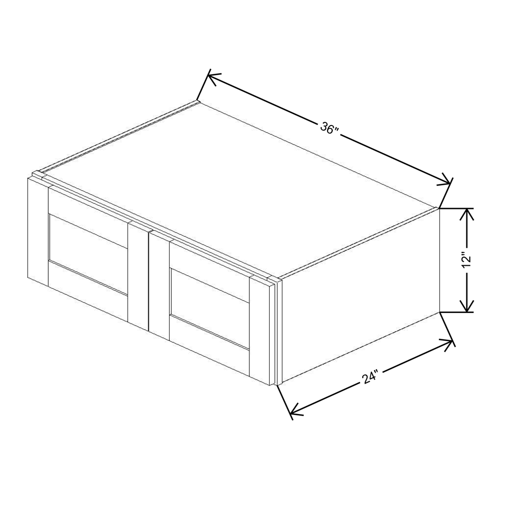 Fabuwood Allure Nexus Frost 36"W X 12"H X 24"D Wall