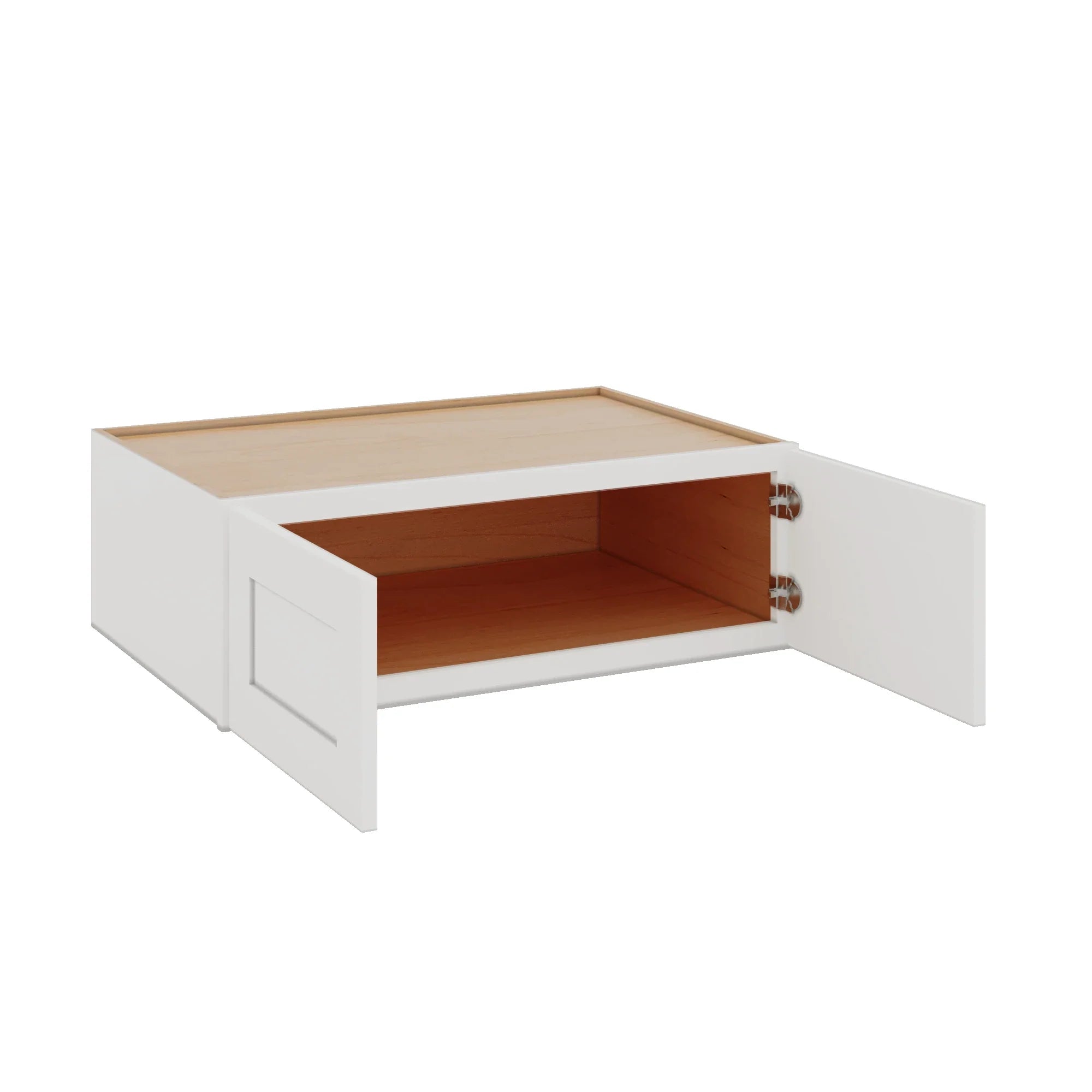 Modernform Cabinet White Shaker 36" W X 12" H X 24" D Double Door Wall Cabinet