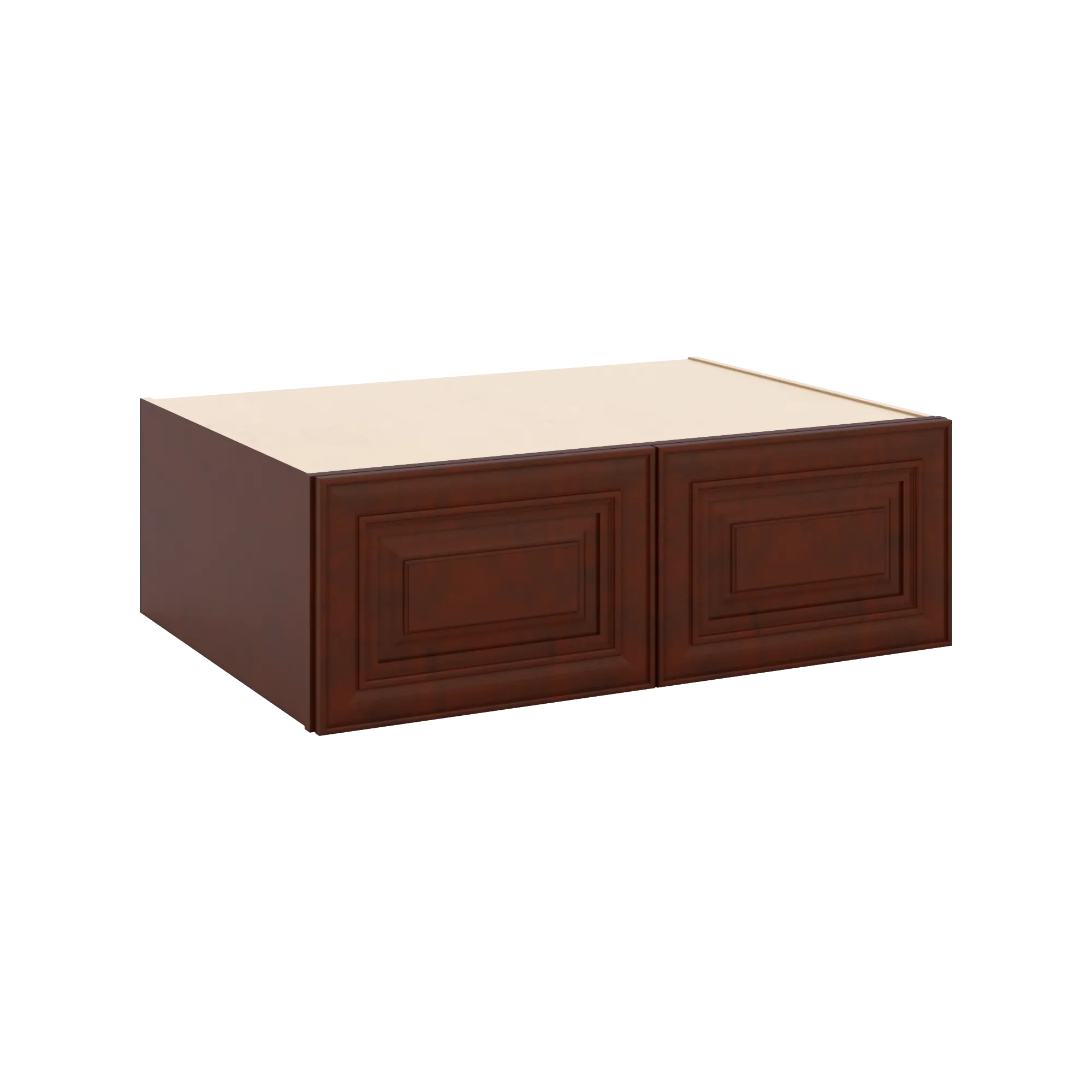 J&K Mahogany J5 Refrigerator Wall Cabinet - 36" W x 12" H x 27" D