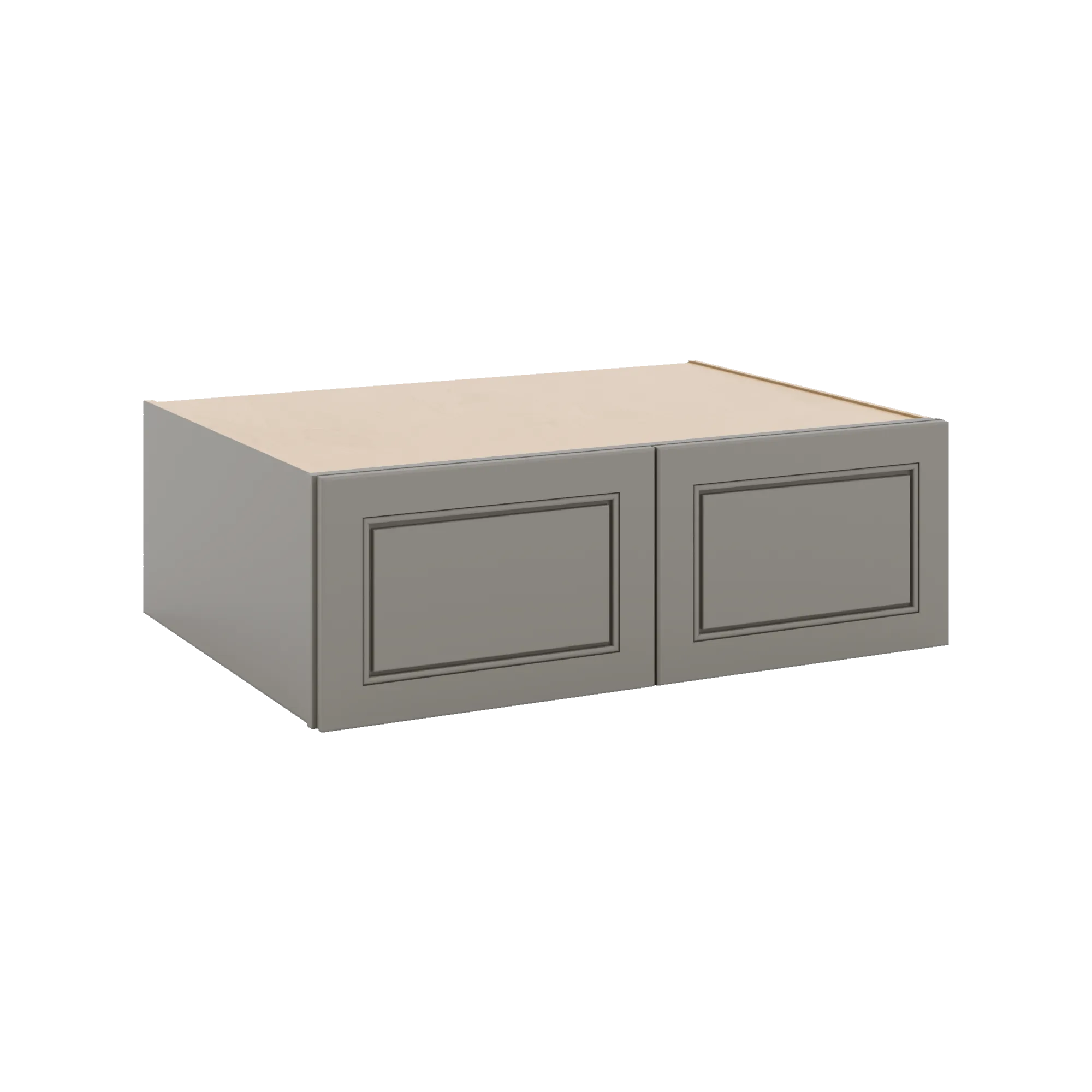 J&K Greige K3 Refrigerator Wall Cabinet - 36" W x 12" H x 27" D