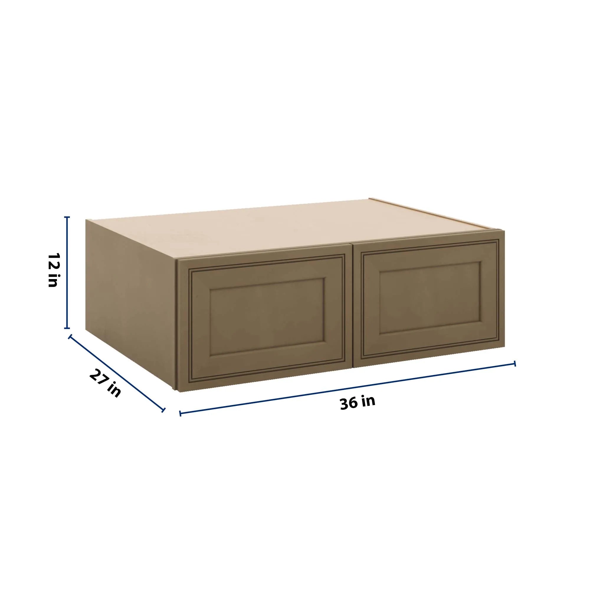 J&K Hazel H8 Refrigerator Wall Cabinet - 36" W x 12" H x 27" D