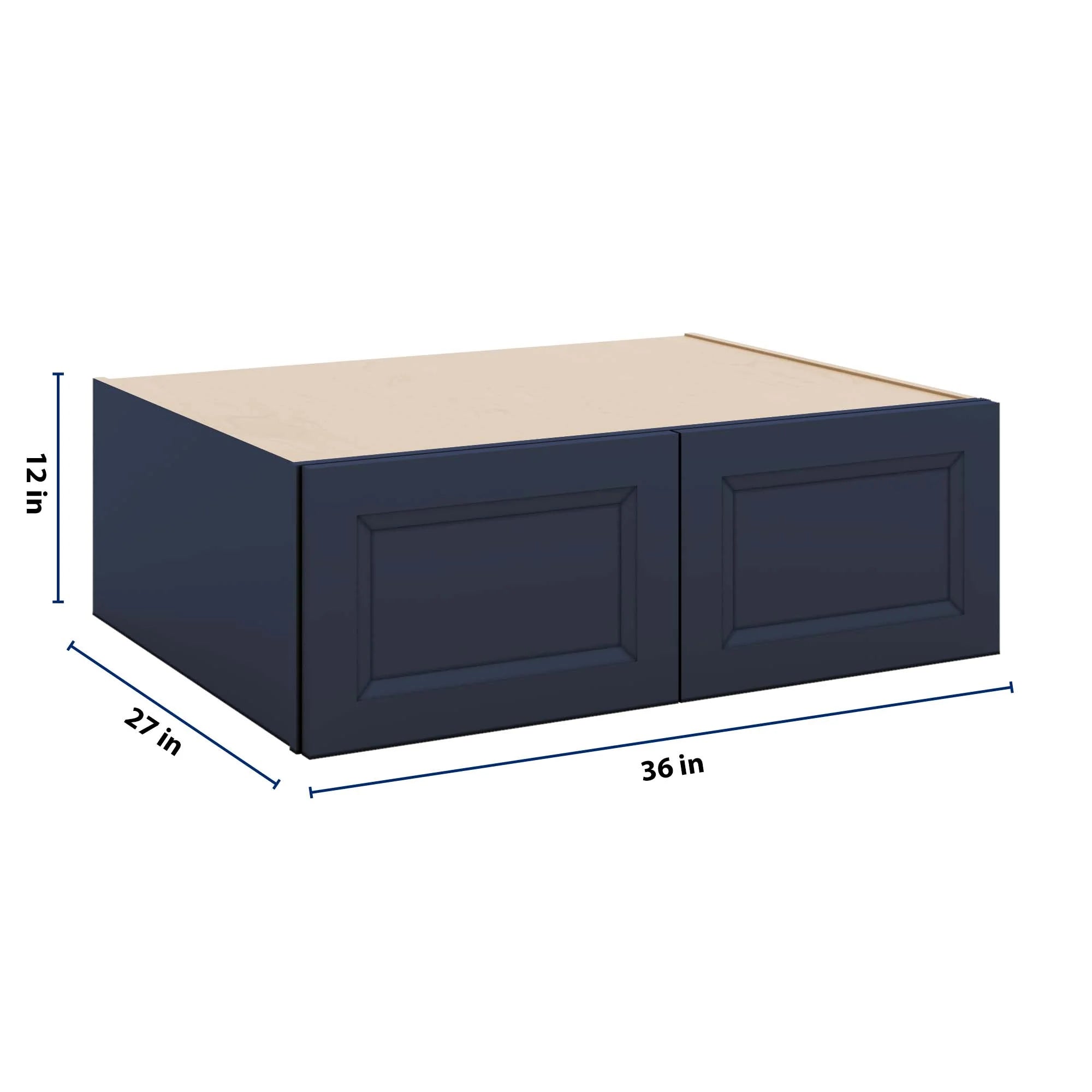 J&K Naval B7 Refrigerator Wall Cabinet - 36" W x 12" H x 27" D