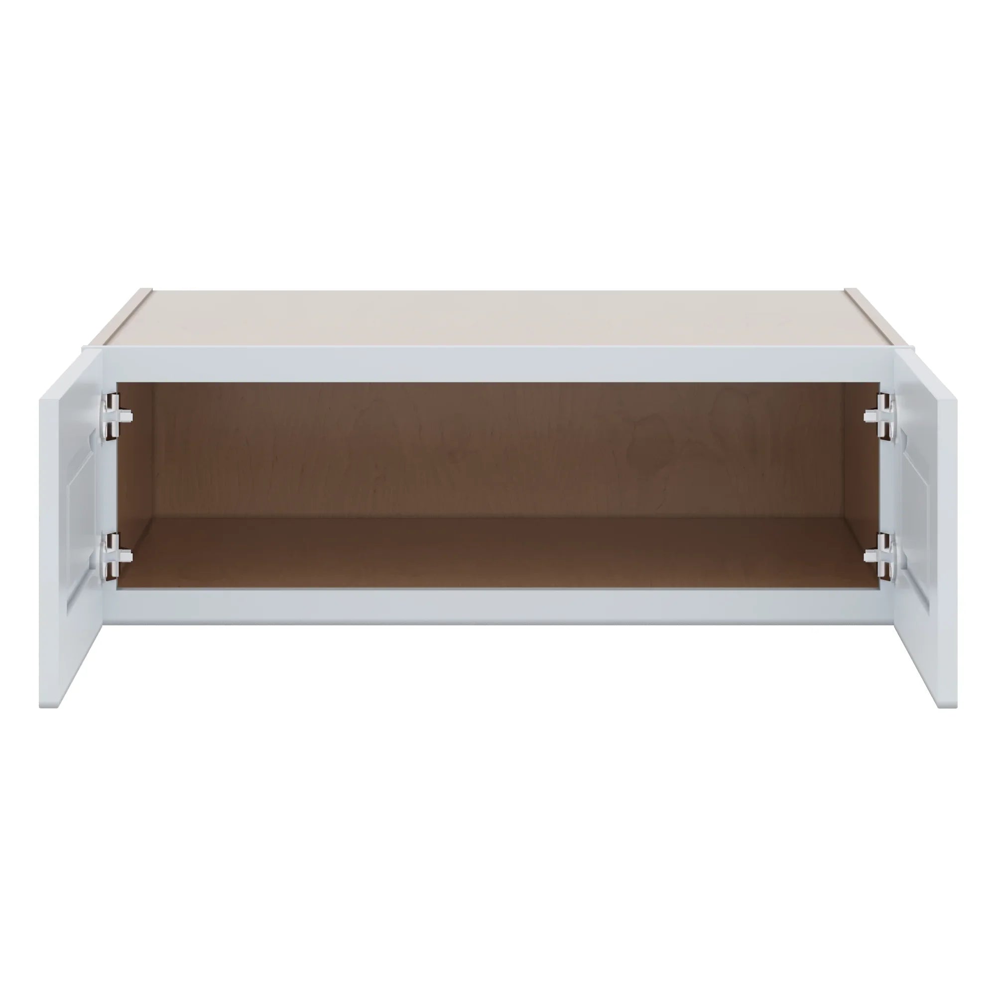 J&K White Shaker S8 Refrigerator Wall Cabinet   36" W x 12" H x 27" D