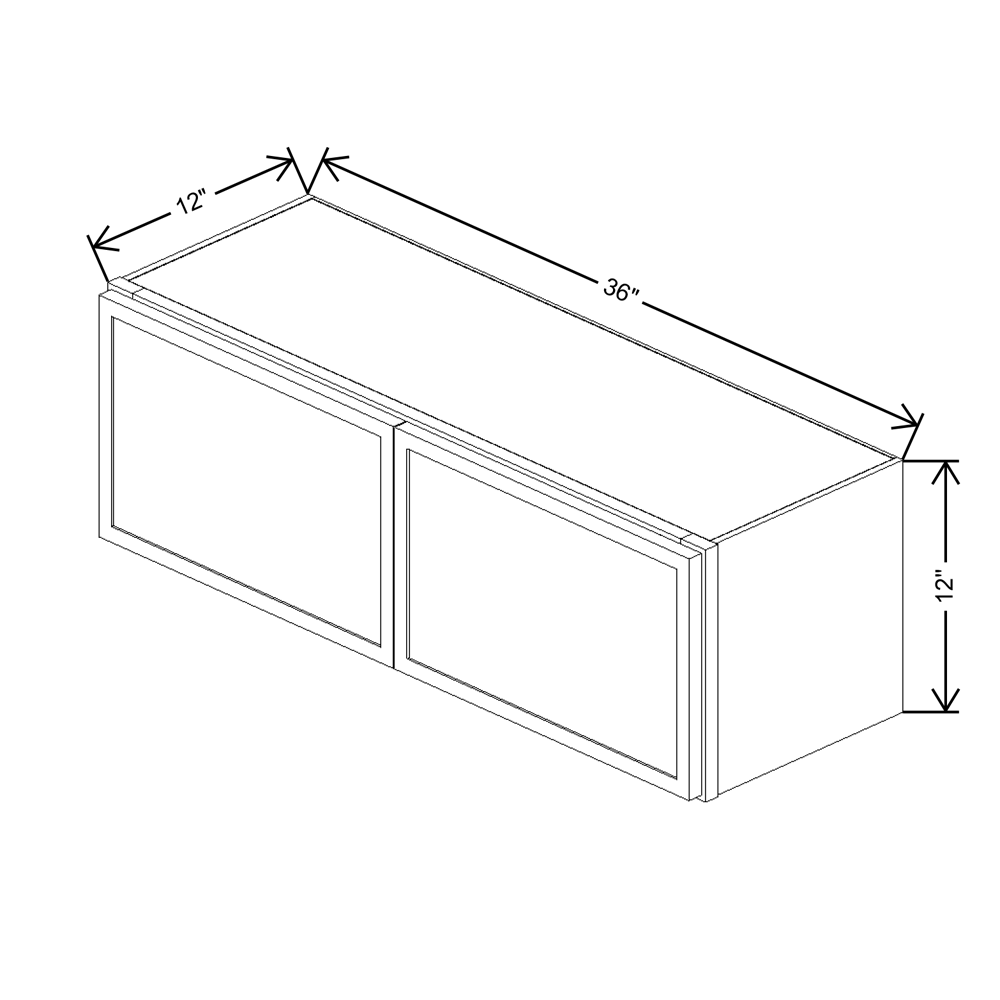 Cubitac Imperial Madison Latte 36"W X 12"H Wall Cabinet