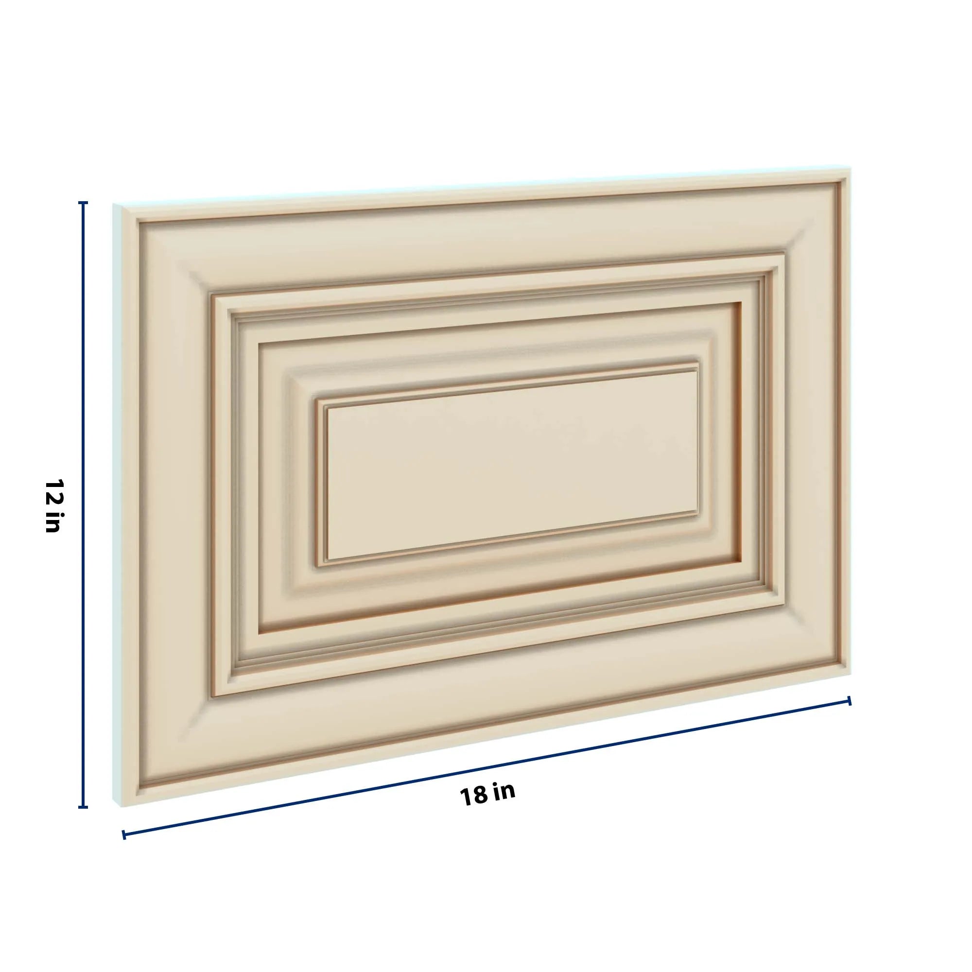 J&K Creme Glazed A7 Dummy Door Panel 18" W x 12" H