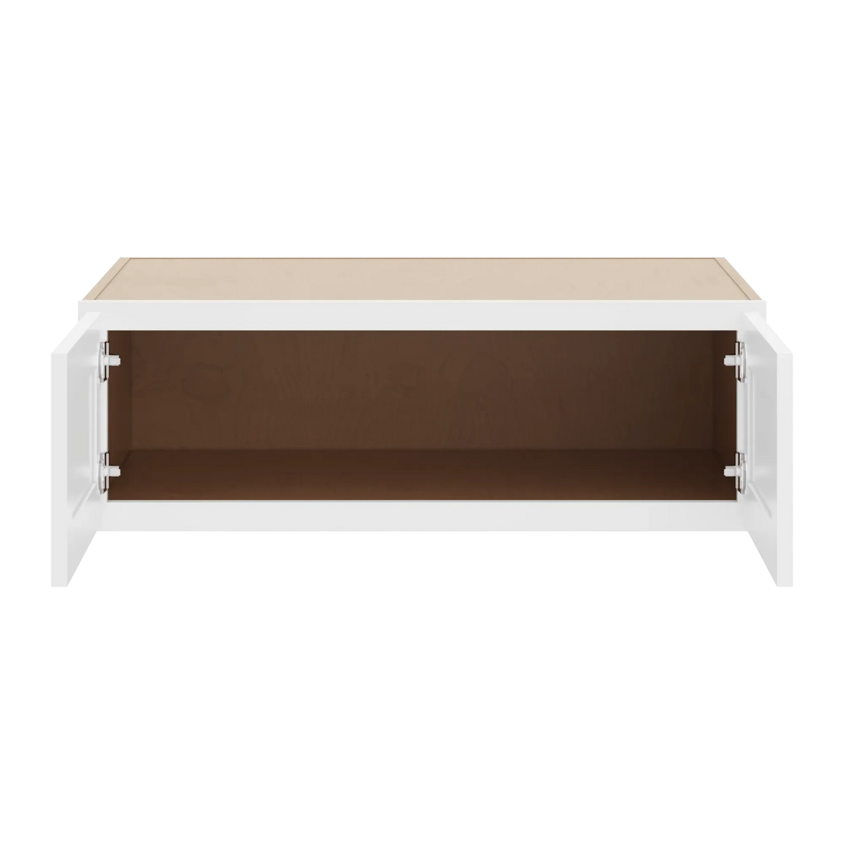 cnc luxor white 36 w x 12 h x 24 d double door wall cabinet