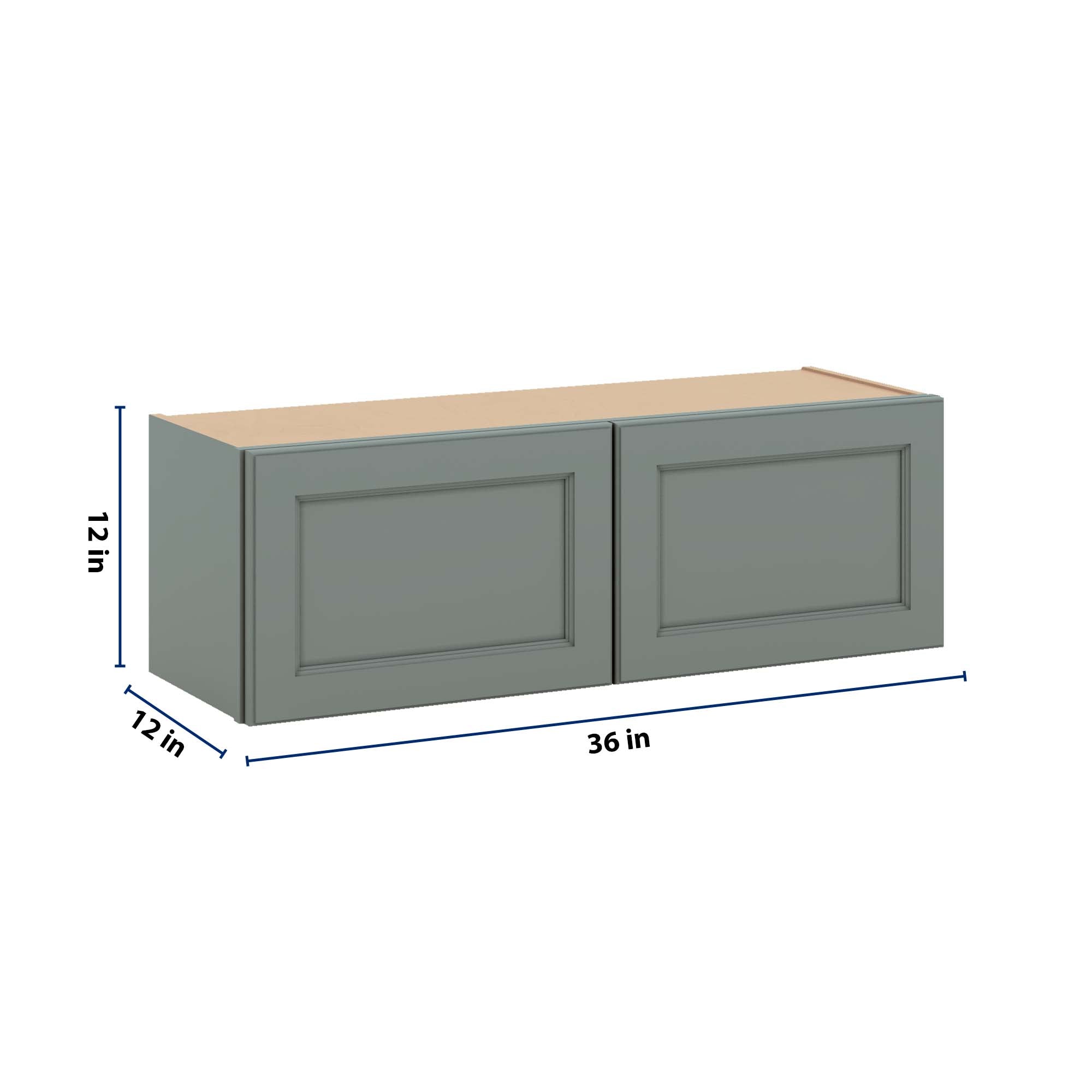J&K Sage E3 Double Door Wall Cabinet - 36" W x 12" H
