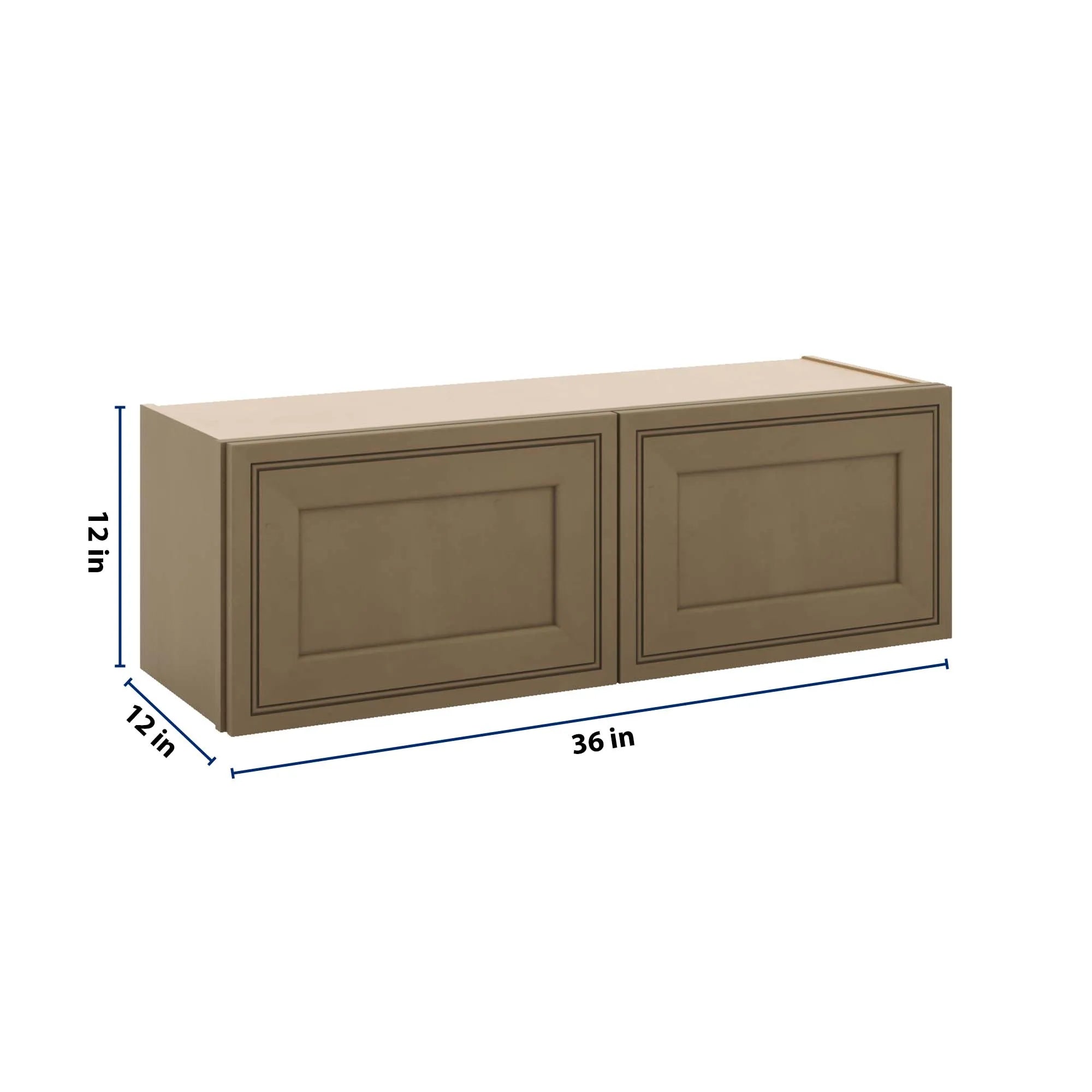 J&K Hazel H8 Double Door Wall Cabinet - 36" W x 12" H