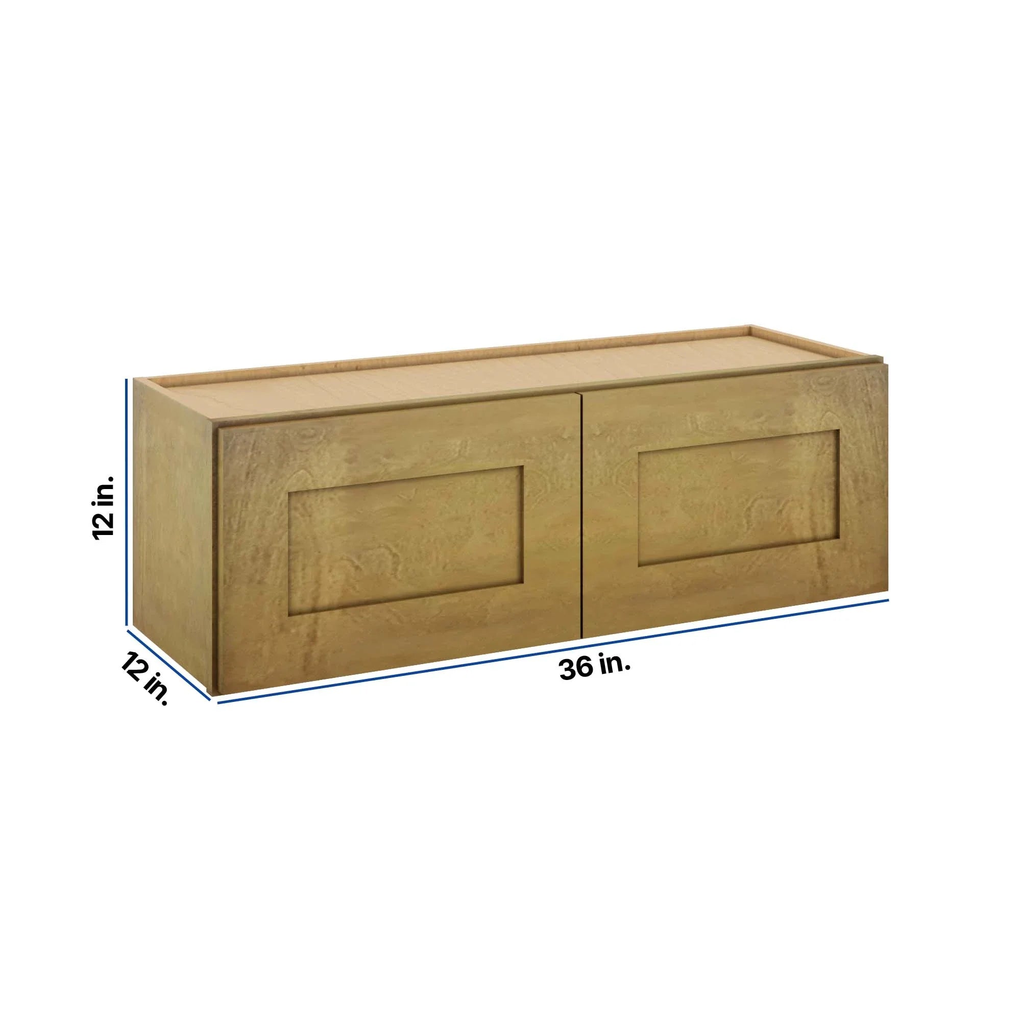 Modernform Cabinet Natural Shaker 36" W X 12" H X 12" D Double Door Wall Cabinet