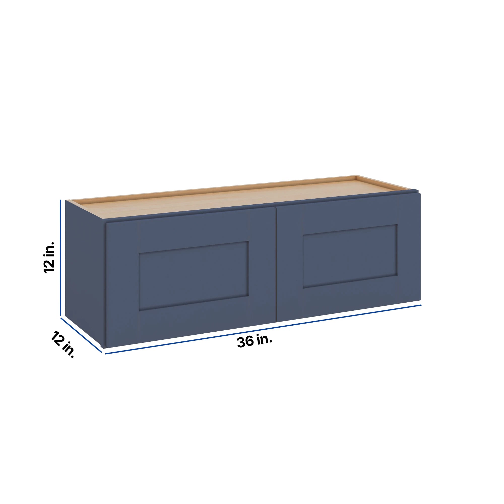 Modernform Cabinet Signature Blue 36" W X 12" H X 12" D Double Door Wall Cabinet