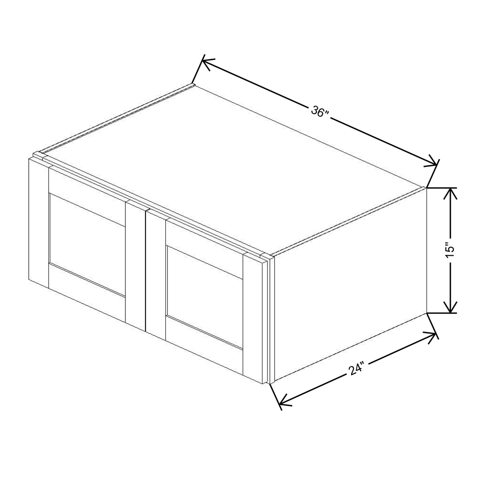 Fabuwood Value Premium Hallmark Frost 36"W X 15"H X 24"Deep Wall