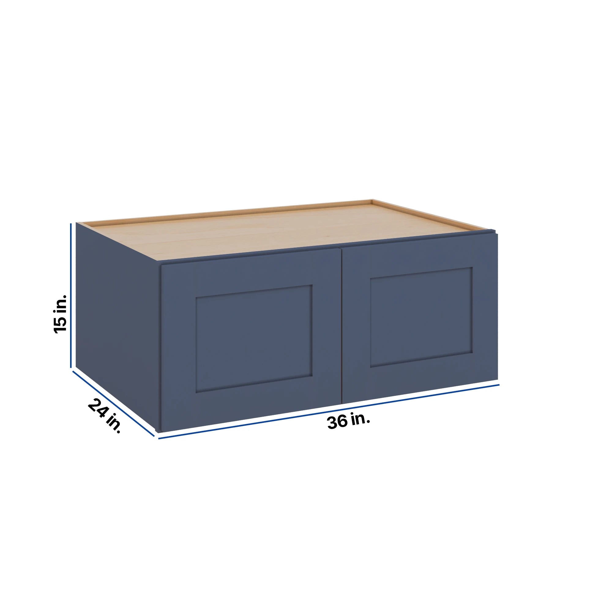 Modernform Cabinet Signature Blue 36" W X 15" H X 24" D Double Door Wall Cabinet