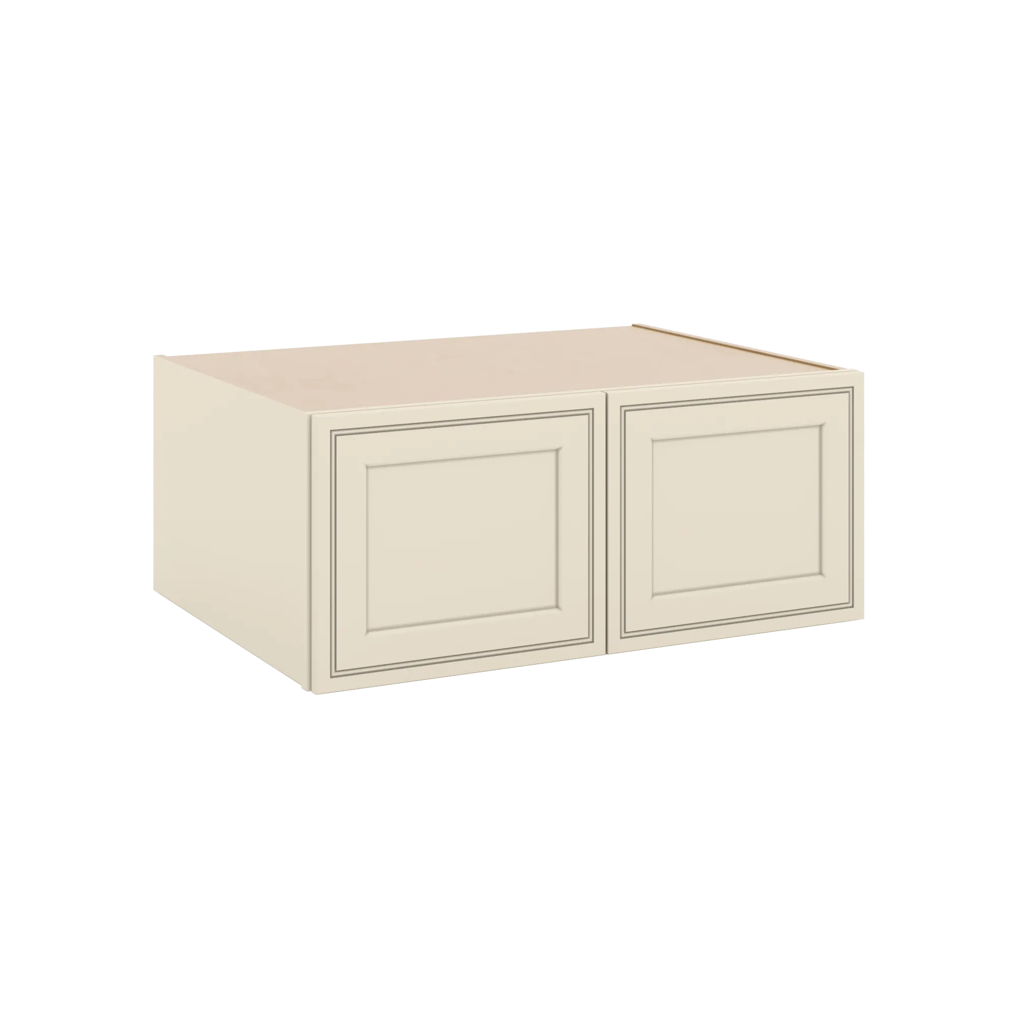 J&K Pearl Glazed H9 Refrigerator Wall Cabinet - 36" W x 15" H x 27" D