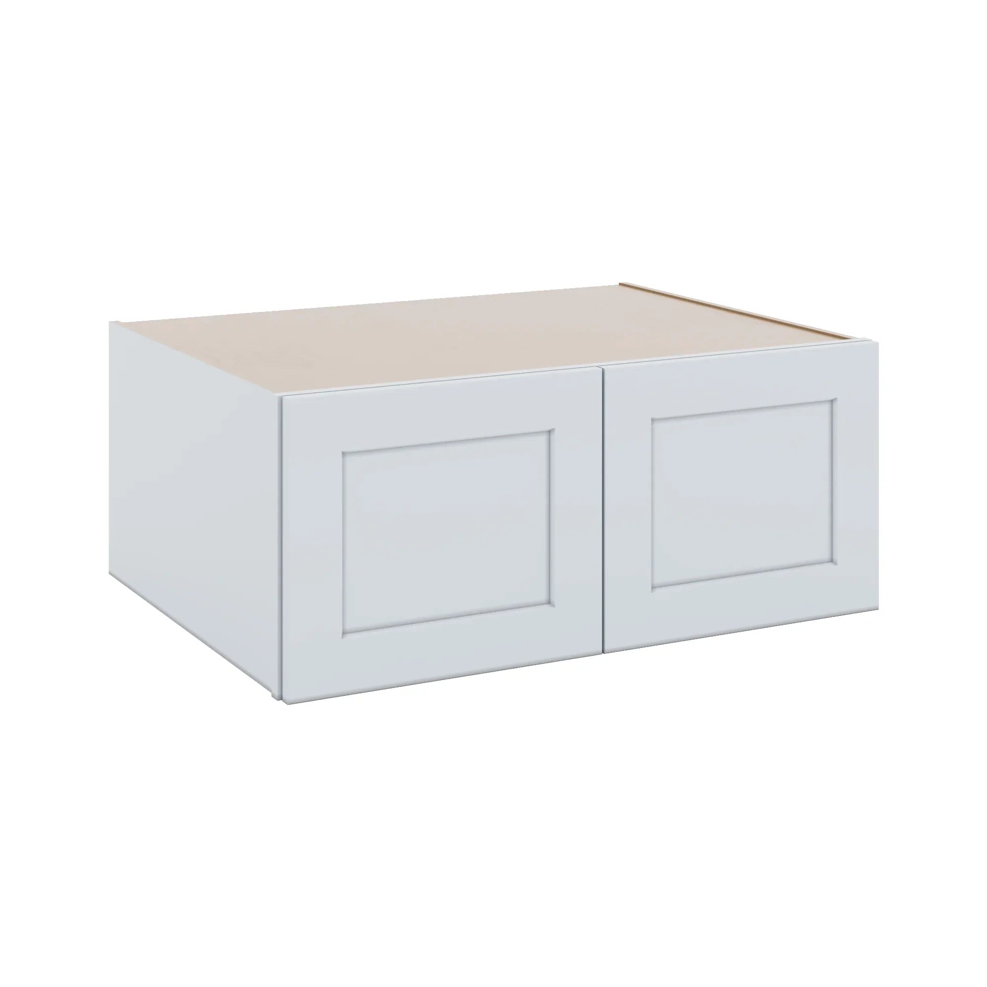 J&K White Shaker S8 Refrigerator Wall Cabinet - 36" W x 15" H x 27" D