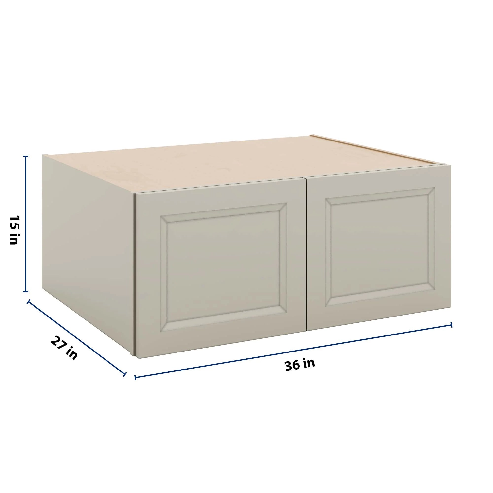 J&K Pebble B6 Refrigerator Wall Cabinet - 36" W x 15" H x 27" D