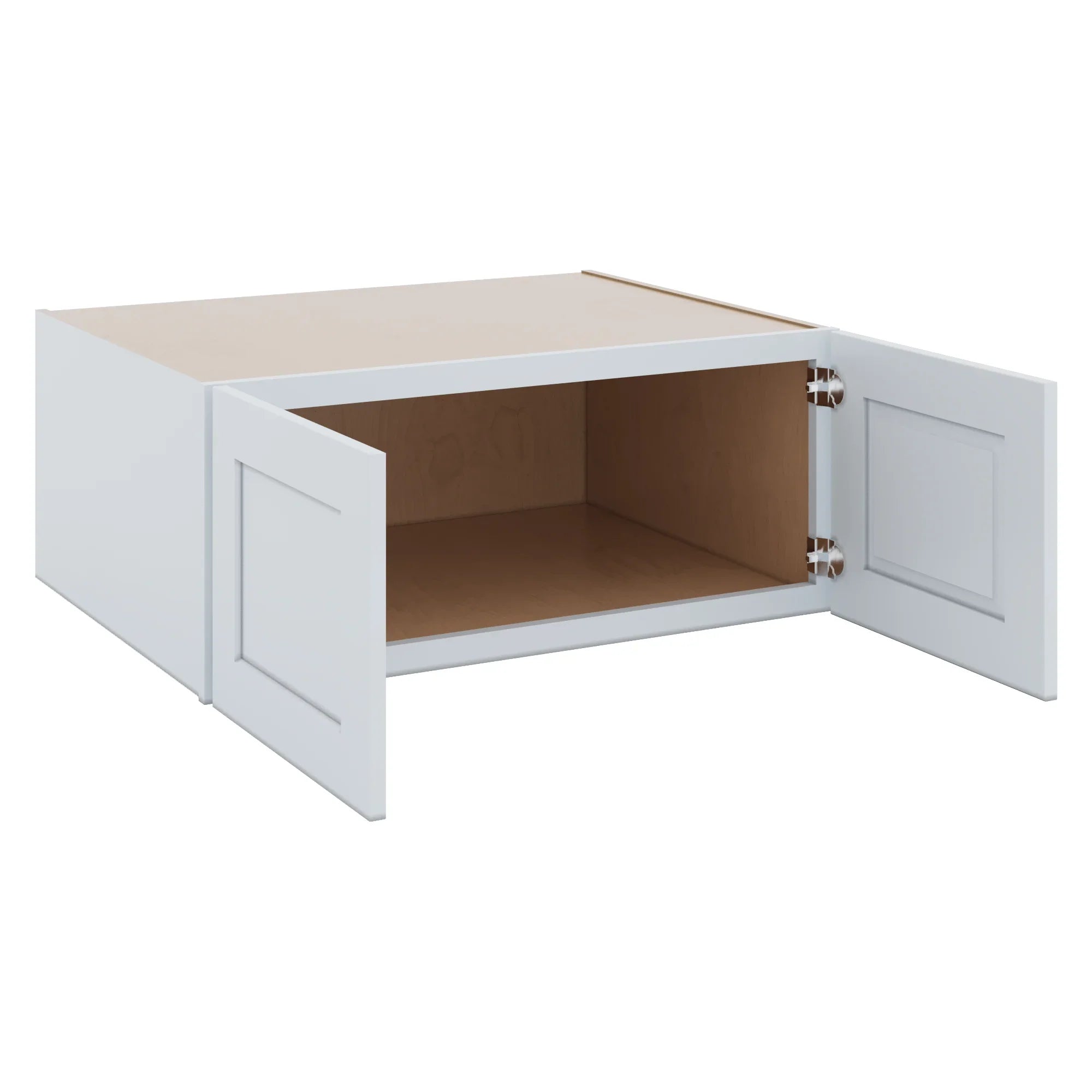 J&K White Shaker S8 Refrigerator Wall Cabinet   36" W x 15" H x 27" D