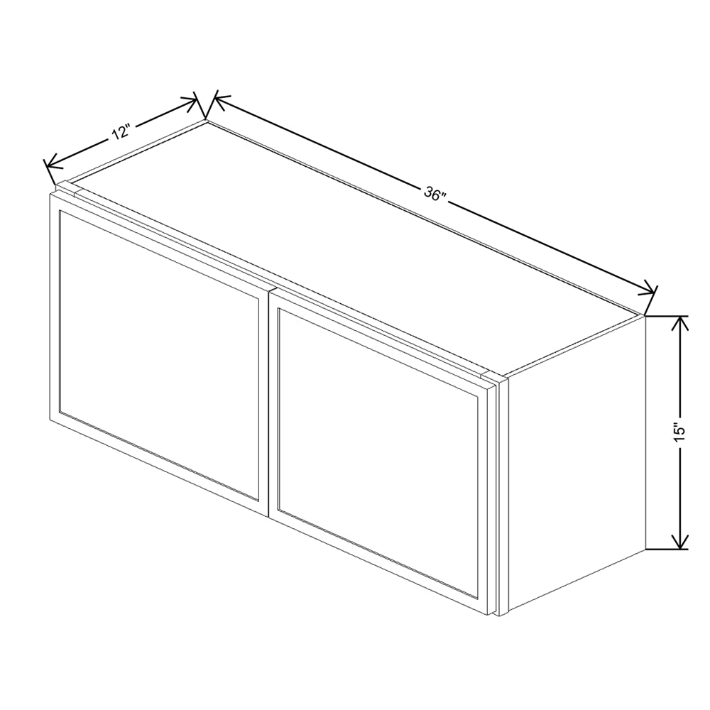 Cubitac Basic Oxford Latte 36"W X 15"H Wall Cabinet