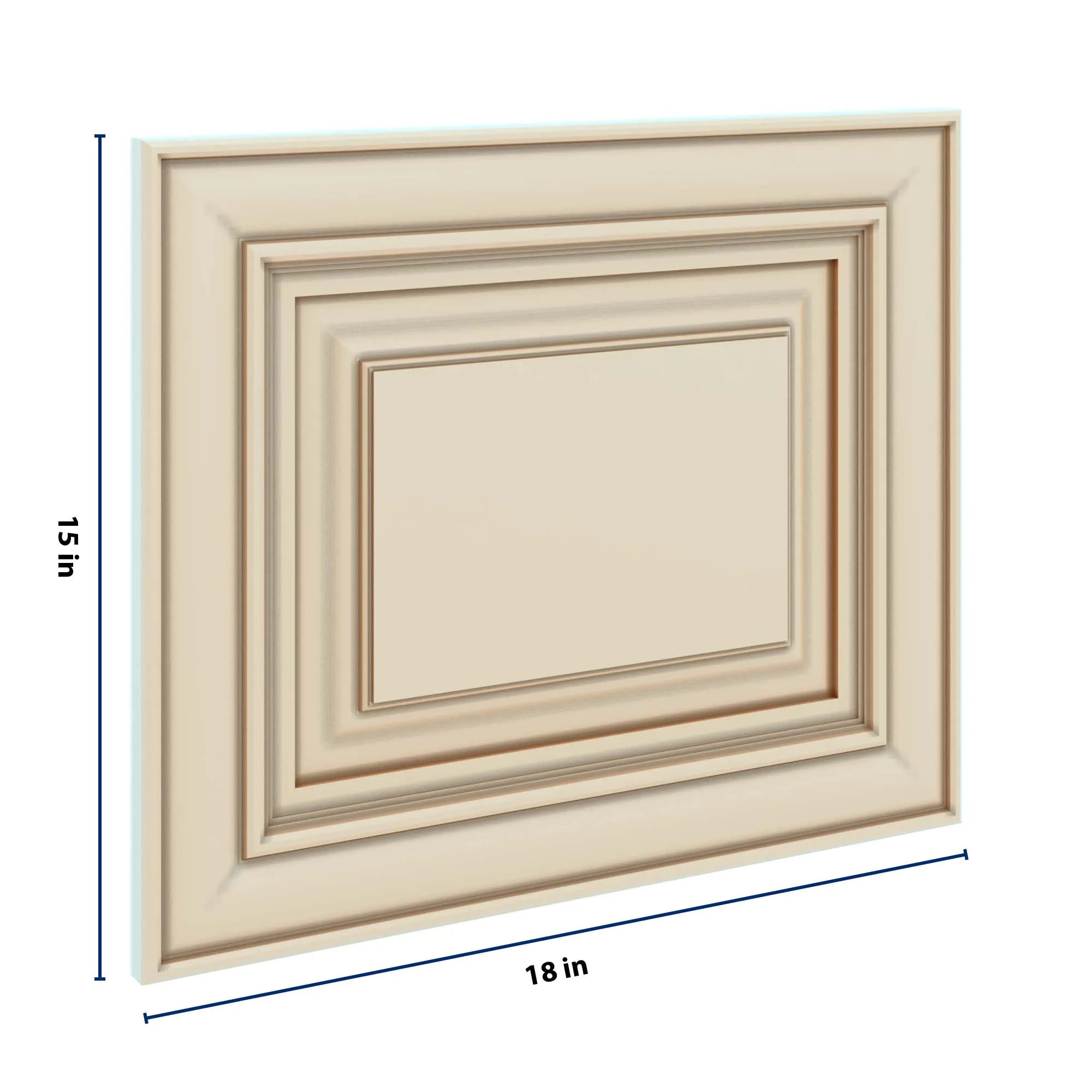 J&K Creme Glazed A7 Dummy Door Panel 18" W x 15" H