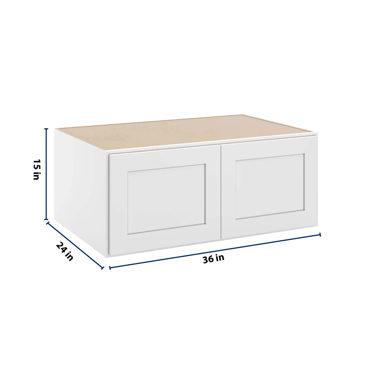 cnc luxor white 36 w x 15 h x 24 d double door wall cabinet