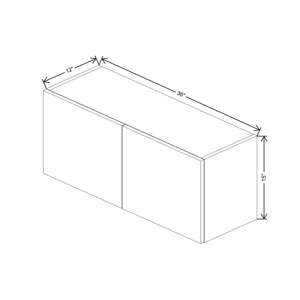 CNC Classic Milano Dune 36" W X 15" H Double Door Wall Cabinet