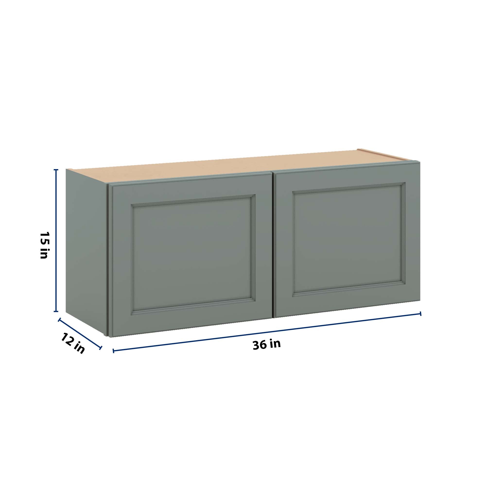 J&K Sage E3 Double Door Wall Cabinet - 36" W x 15" H