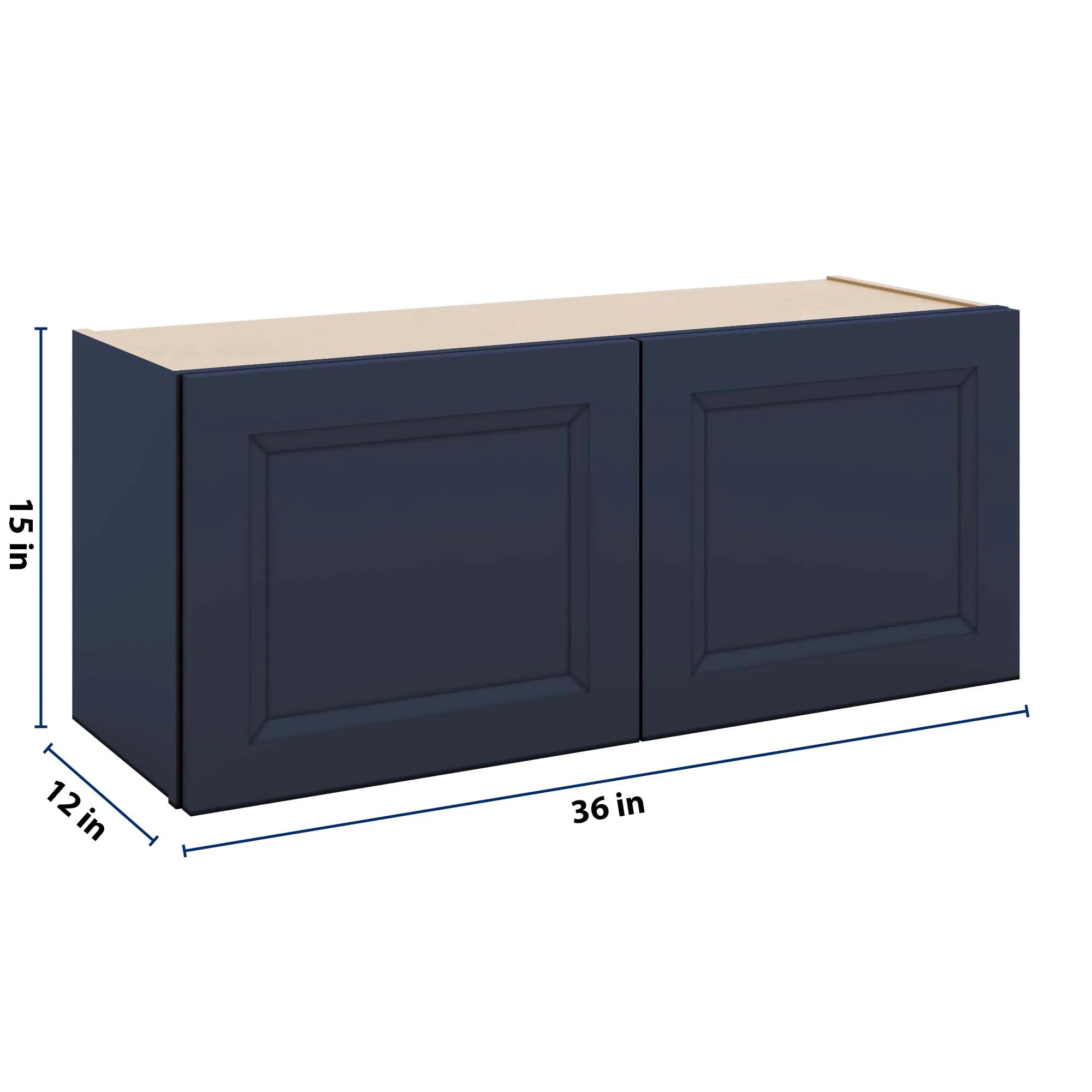 J&K Naval B7 Double Door Wall Cabinet - 36" W x 15" H