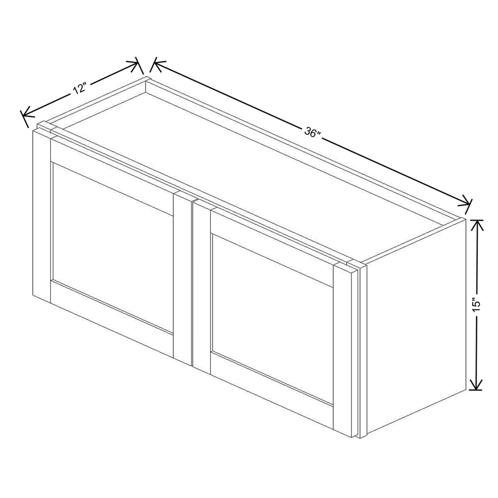 Wolf Classic Berwyn Opal Paint 36"W X 15"H Wall Cabinet